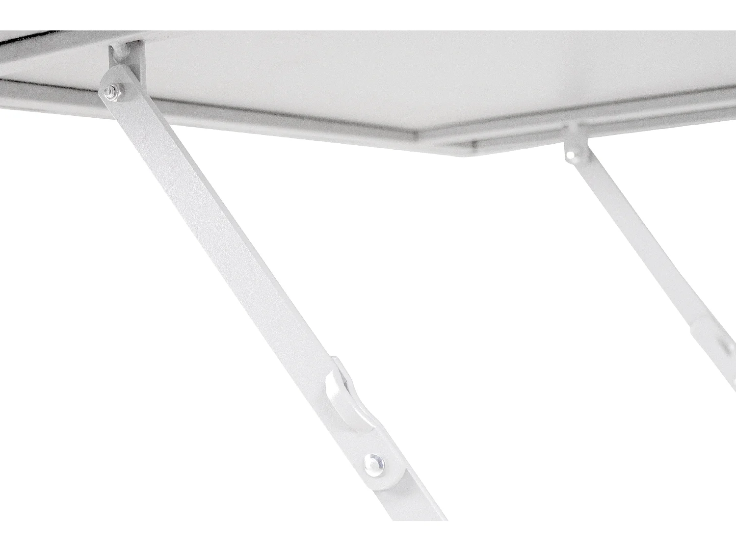 Tavolo pieghevole in metallo bianco, tavolo richiudibile 70×70 mod. Sorrento