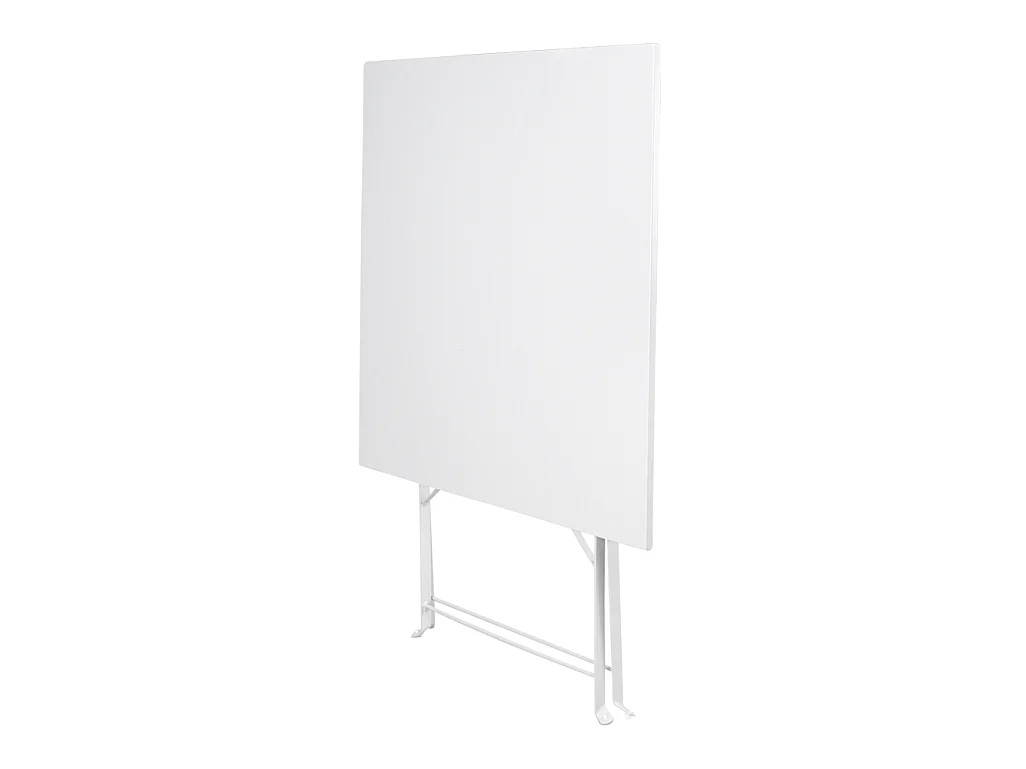 Tavolo pieghevole in metallo bianco, tavolo richiudibile 70×70 mod. Sorrento