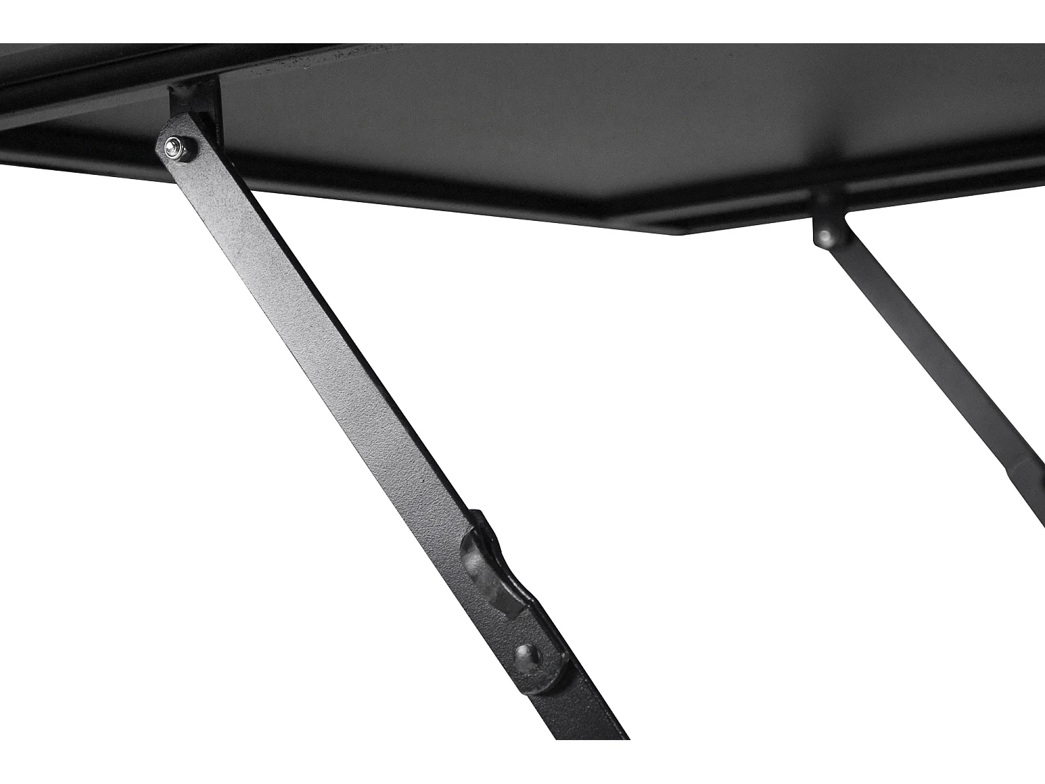 Tavolo pieghevole in metallo nero, tavolo richiudibile 70×70 mod. Sorrento