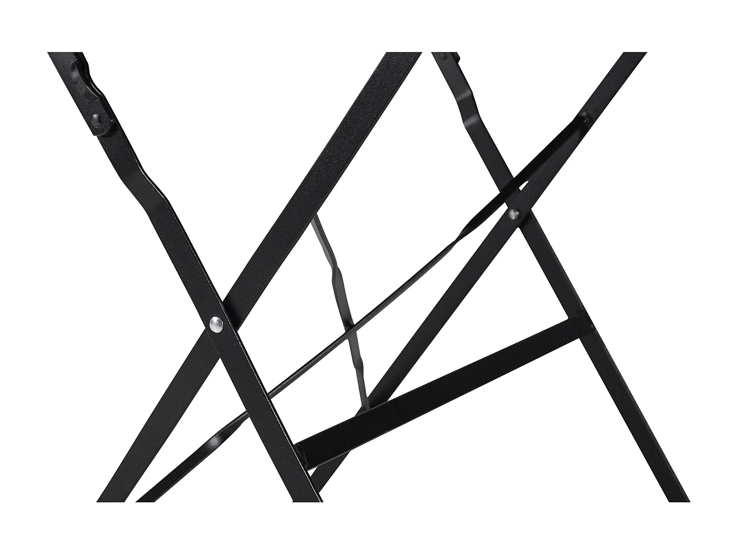 Tavolo pieghevole in metallo nero, tavolo richiudibile 70×70 mod. Sorrento