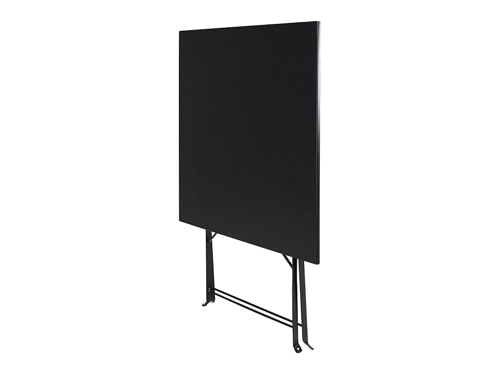Tavolo pieghevole in metallo nero, tavolo richiudibile 70×70 mod. Sorrento