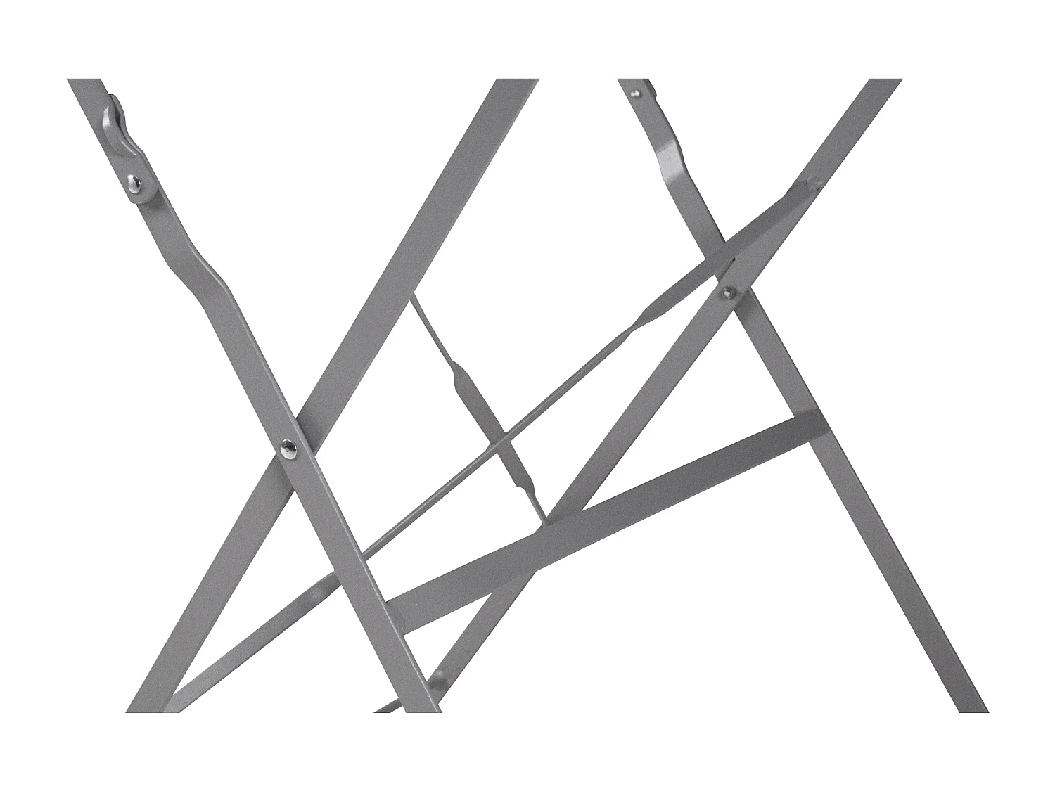 Tavolo pieghevole in metallo grigio, tavolo richiudibile 70×70 mod. Sorrento