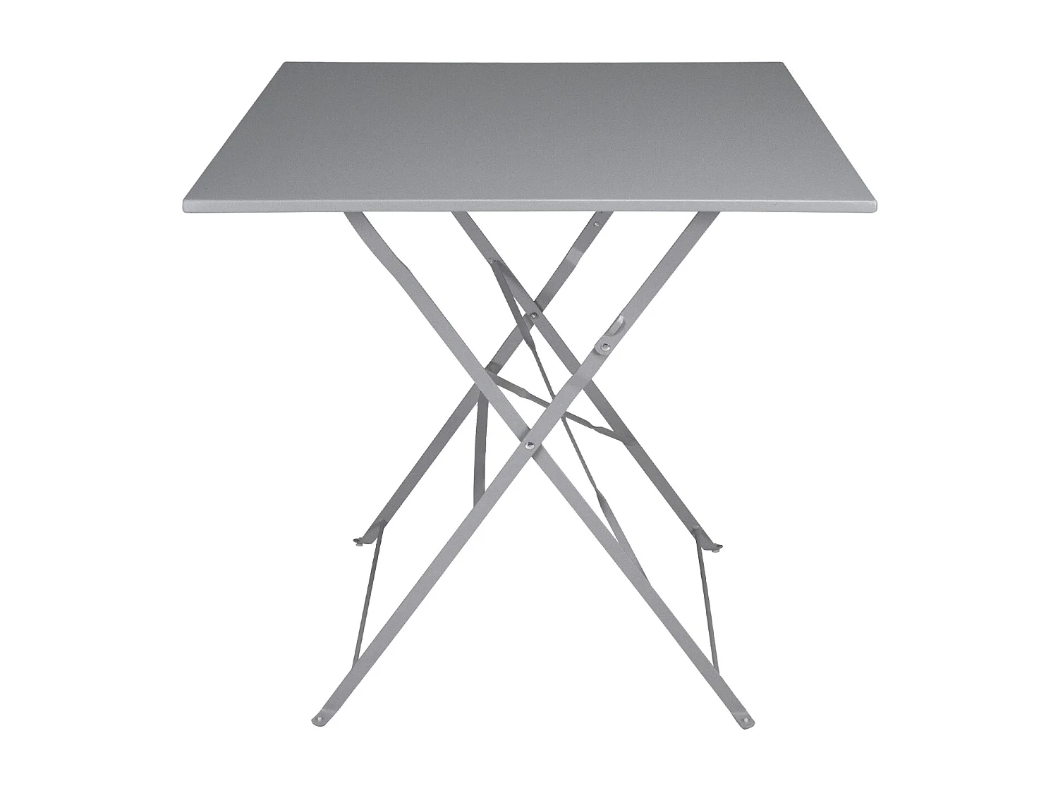Tavolo pieghevole in metallo grigio, tavolo richiudibile 70×70 mod. Sorrento