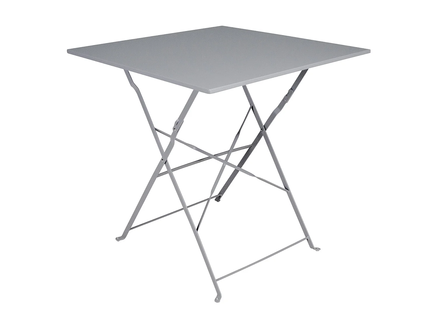 Tavolo pieghevole in metallo grigio, tavolo richiudibile 70×70 mod. Sorrento