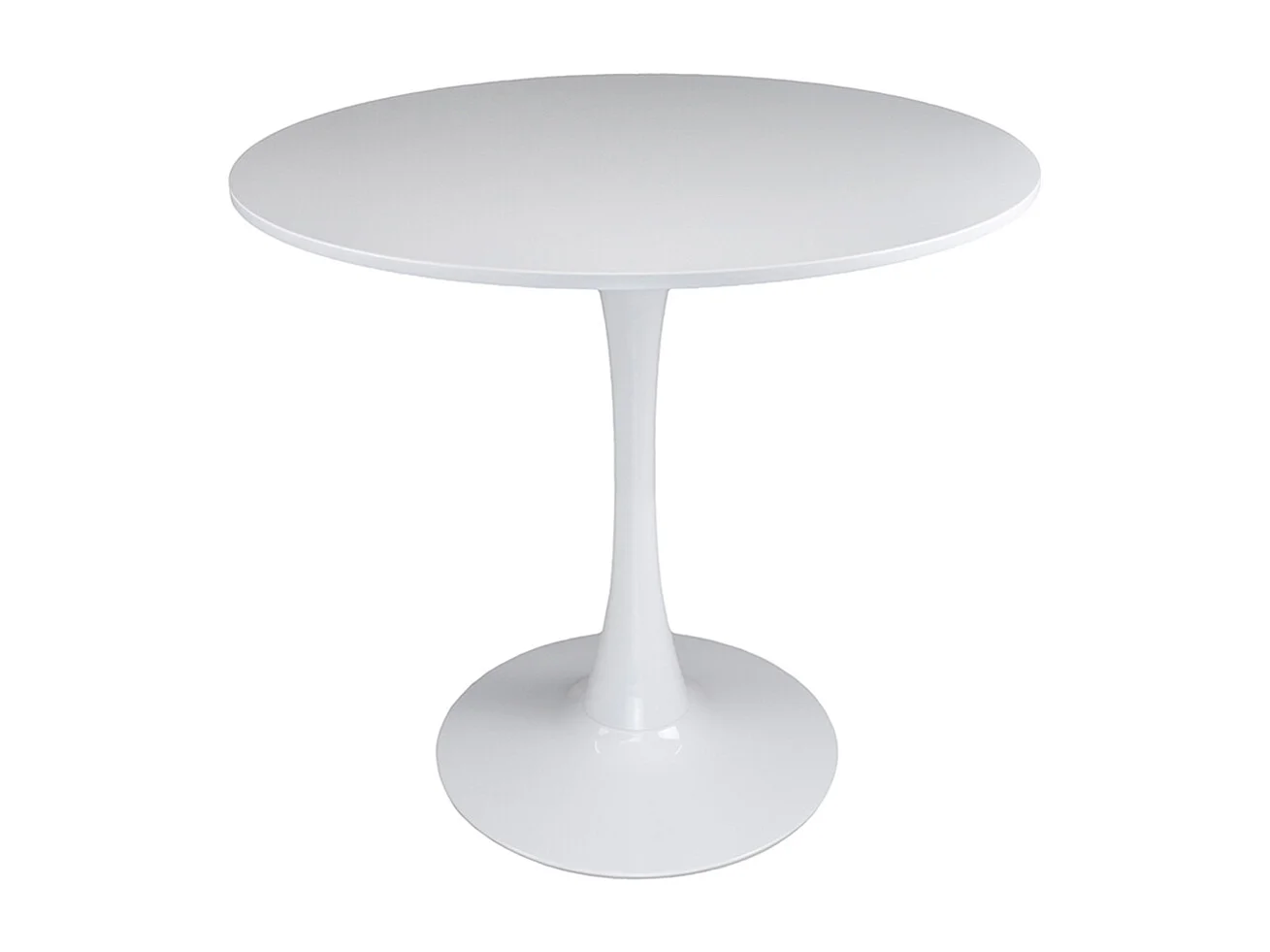 Tavolo rotondo 70 cm, tavolo da pranzo tondo bianco mod. Omar