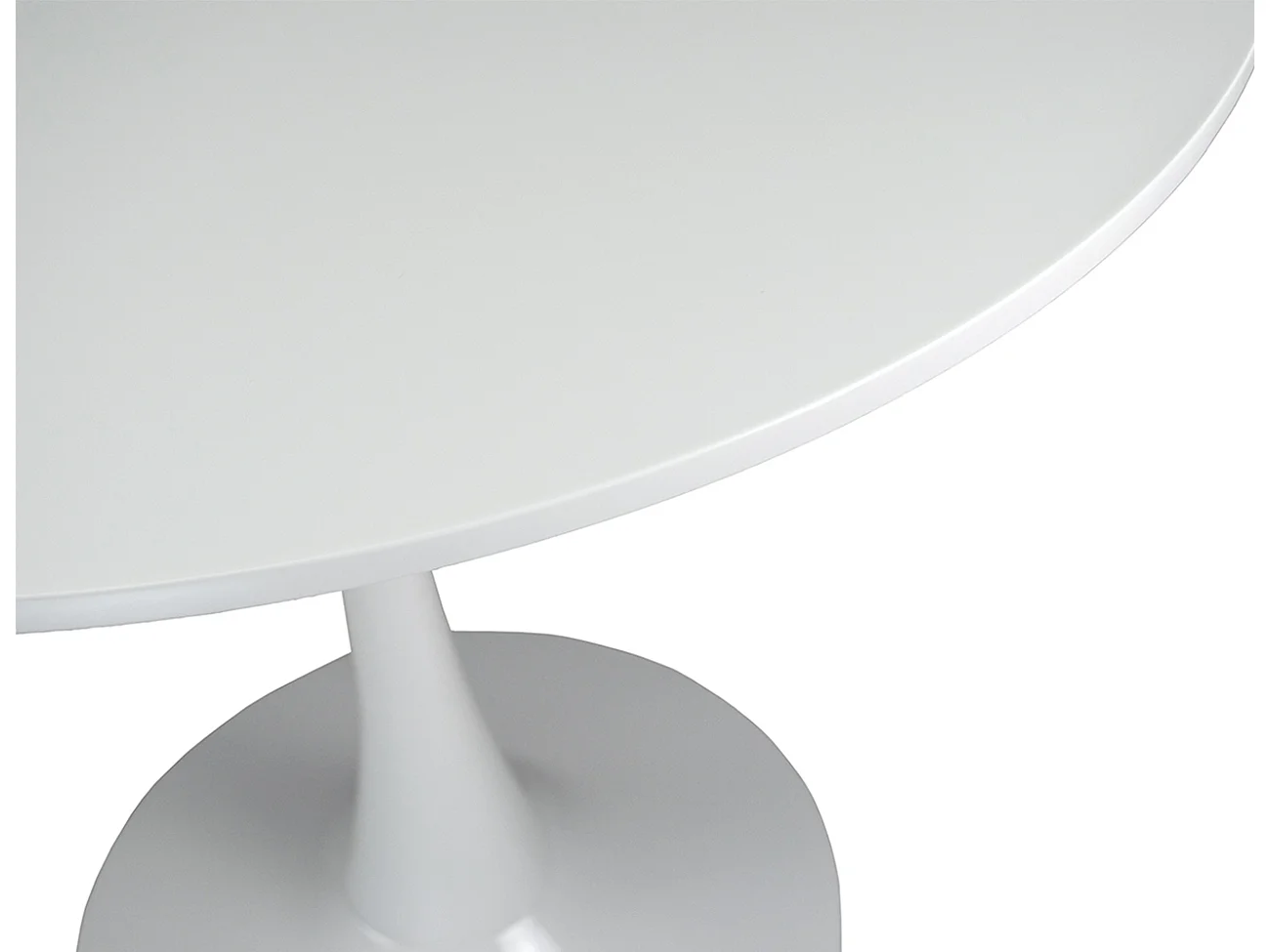 Tavolo rotondo 70 cm, tavolo da pranzo tondo bianco mod. Omar