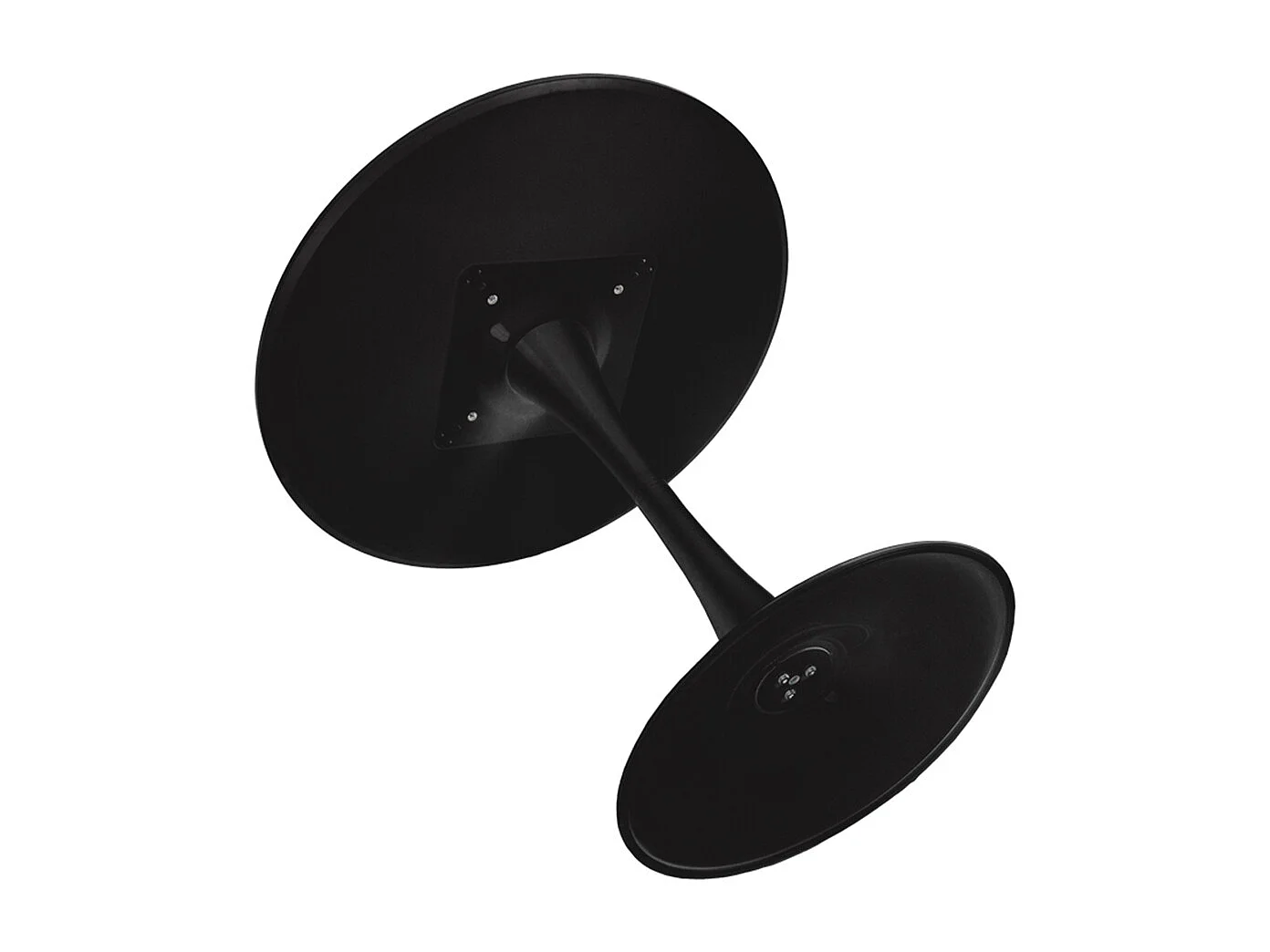 Tavolo rotondo 70 cm, tavolo da pranzo tondo nero mod. Omar