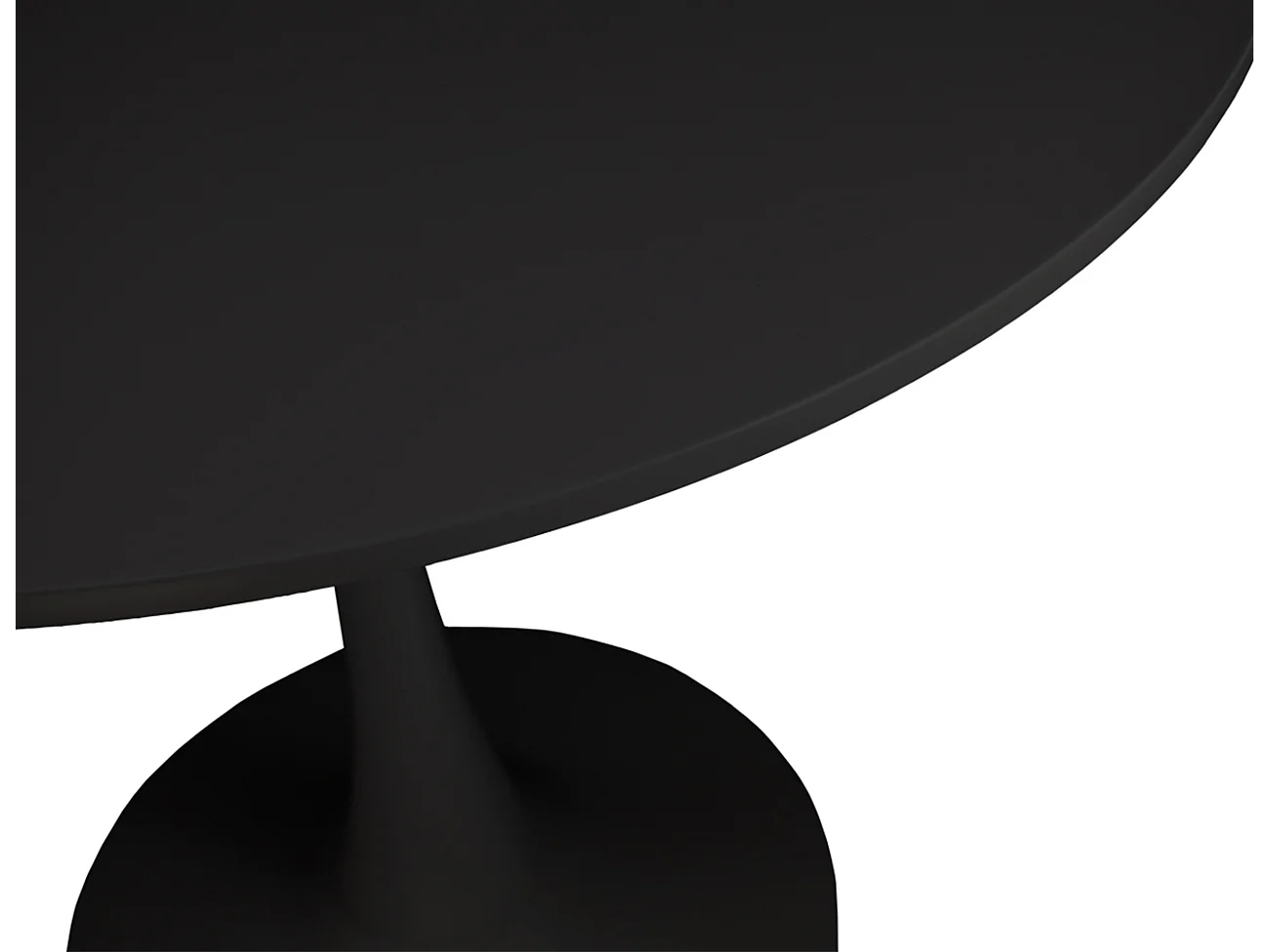 Tavolo rotondo 70 cm, tavolo da pranzo tondo nero mod. Omar