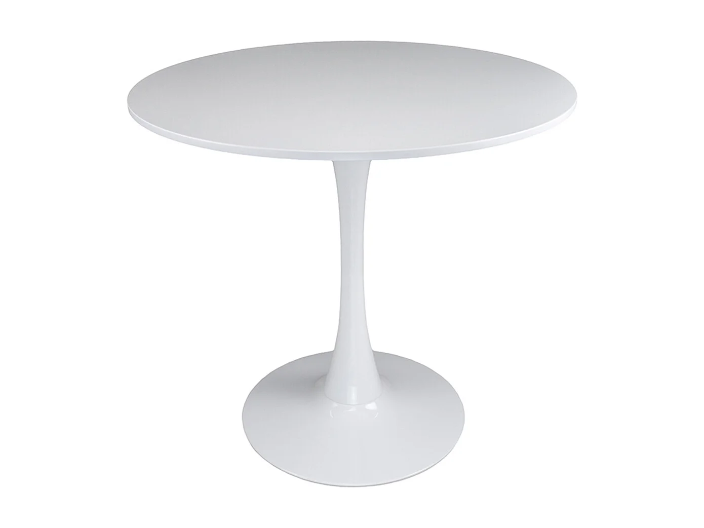 Tavolo rotondo 80 cm, tavolo da pranzo tondo bianco mod. Omar