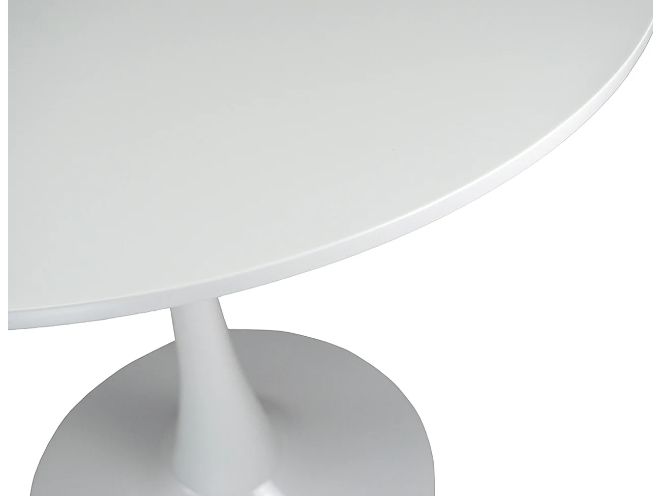 Tavolo rotondo 80 cm, tavolo da pranzo tondo bianco mod. Omar