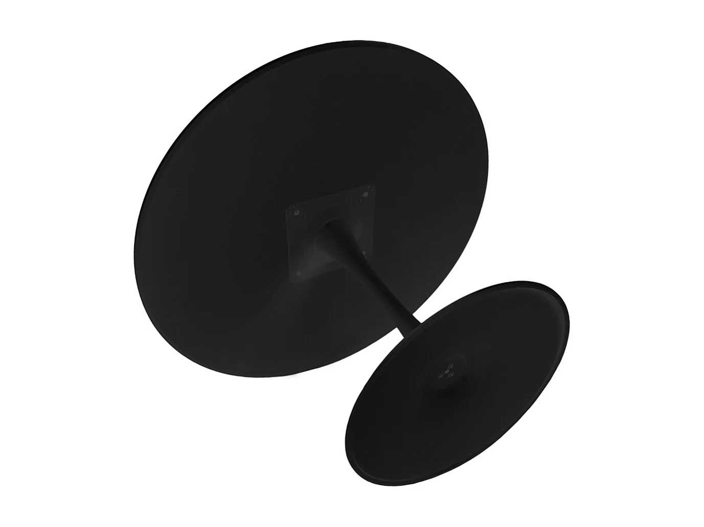 Tavolo rotondo 120 cm, tavolo da pranzo tondo nero mod. Omar