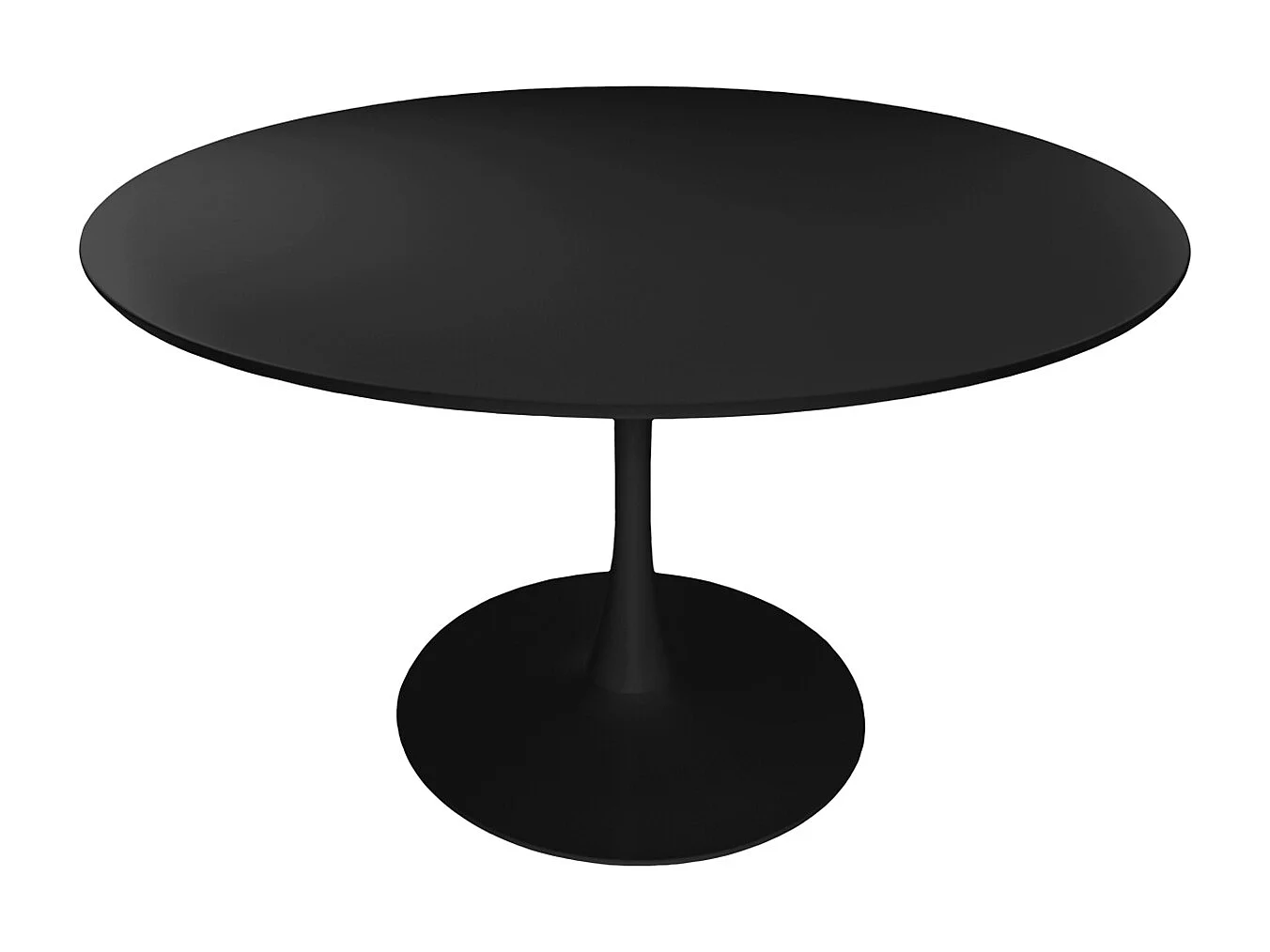 Tavolo rotondo 120 cm, tavolo da pranzo tondo nero mod. Omar