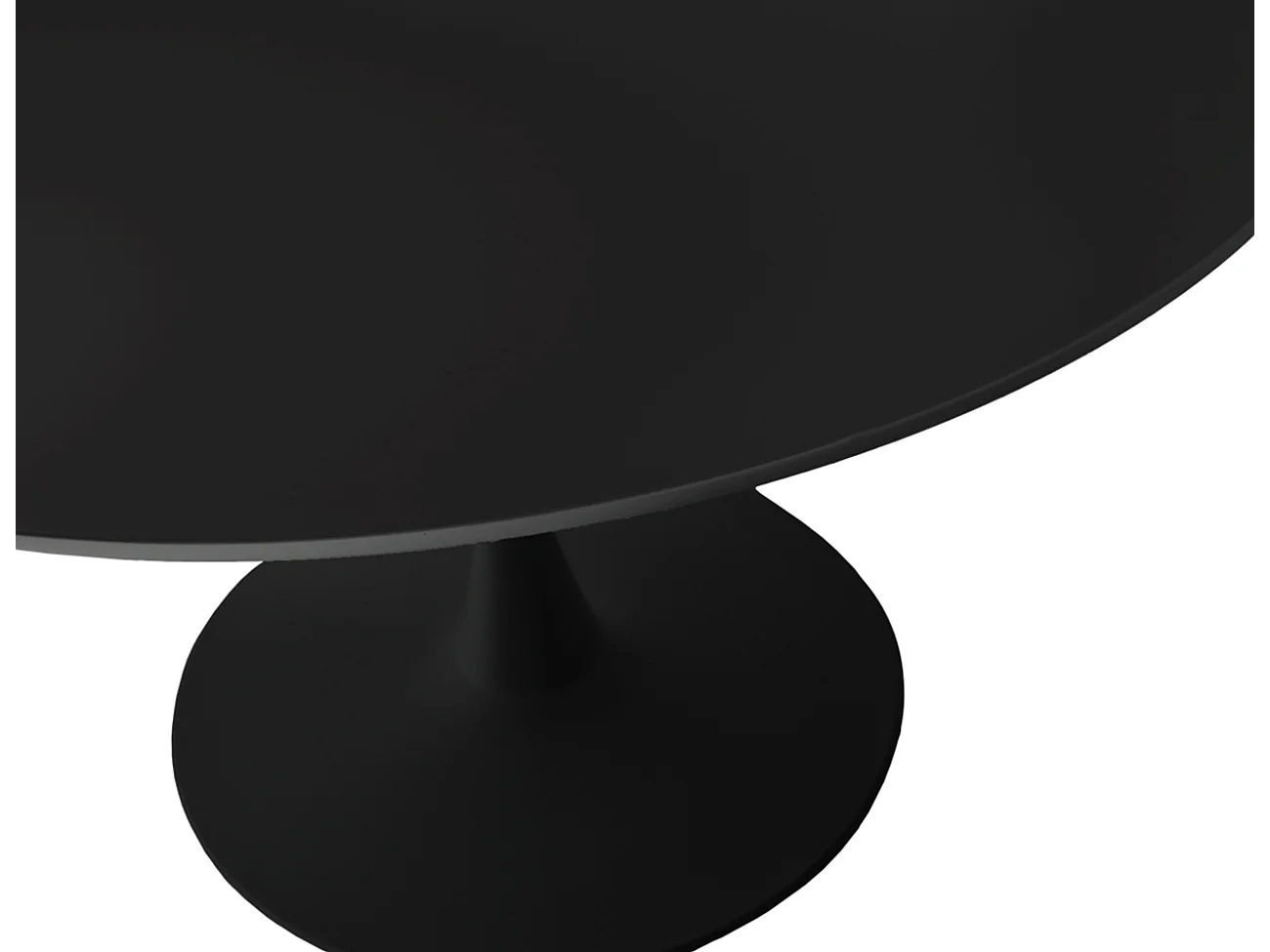 Tavolo rotondo 120 cm, tavolo da pranzo tondo nero mod. Omar