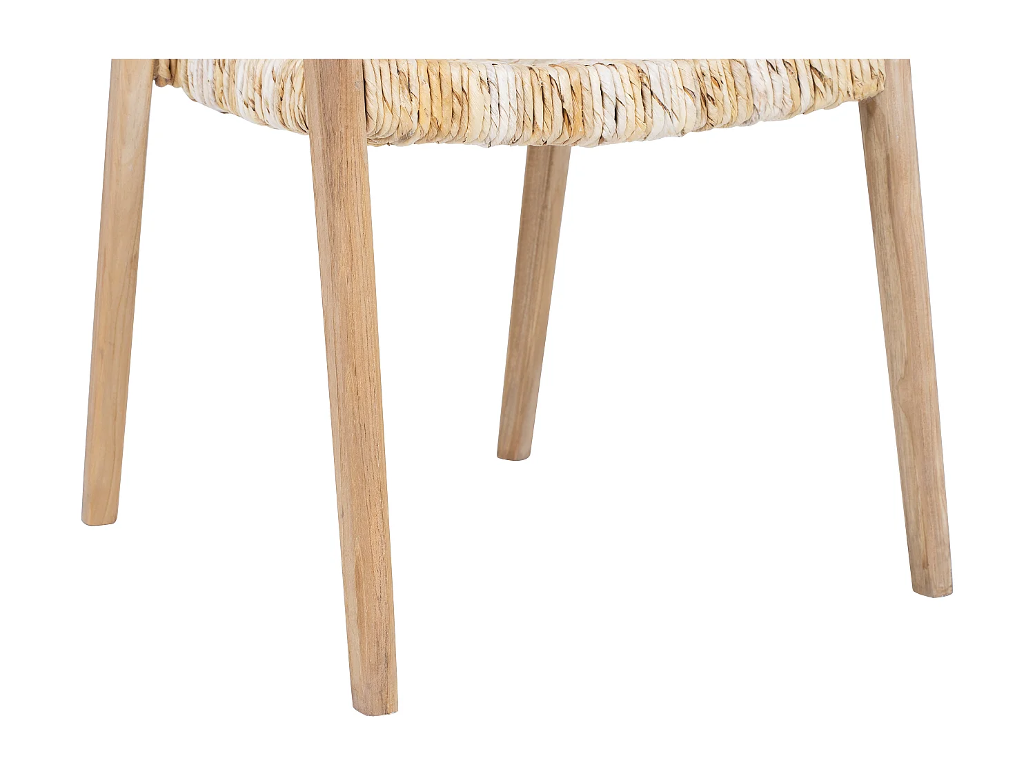 Stuhl mit Armlehnen 6er-Set - Teakholz - Holzfarben hell - JUNARIA