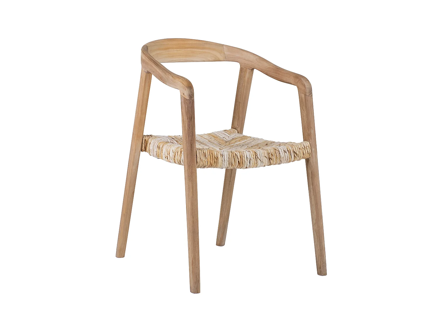 Set van 6 stoelen met armleuningen van teakhout - Licht naturel - JUNARIA
