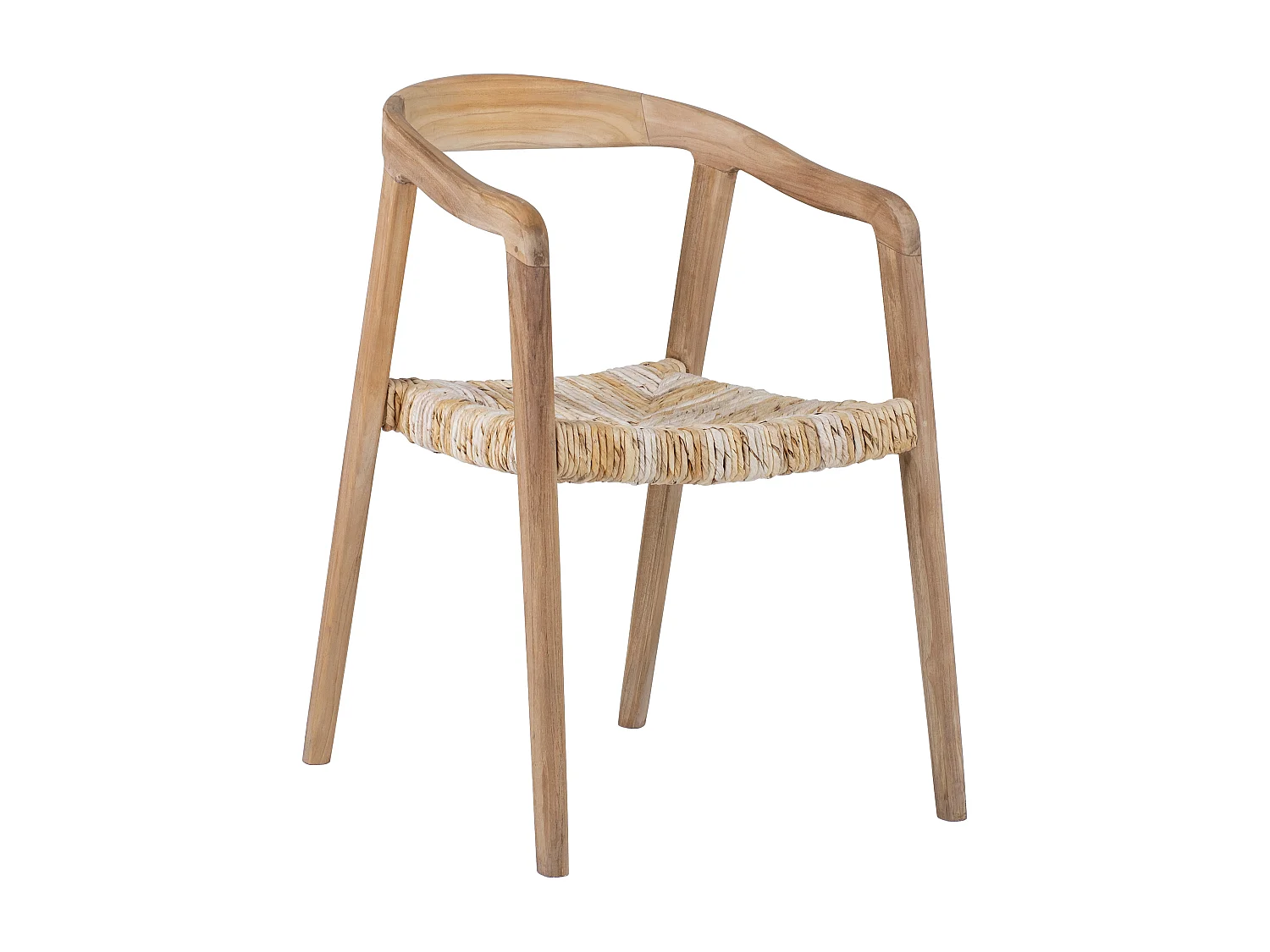 Sedia con braccioli in Teak Naturale chiaro - Lotto di 6 - JUNARIA