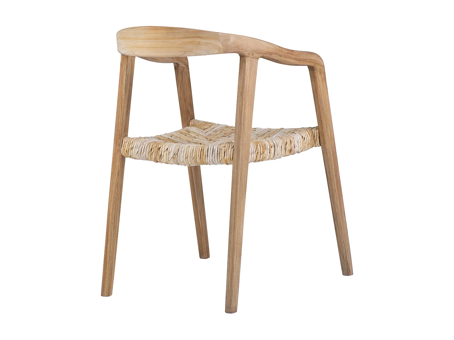 Sedia con braccioli in Teak Naturale chiaro - Lotto di 6 - JUNARIA