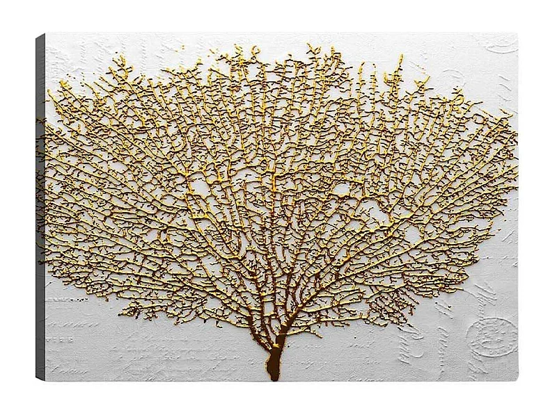 Tableau Arbre doré 70 x 100 cm