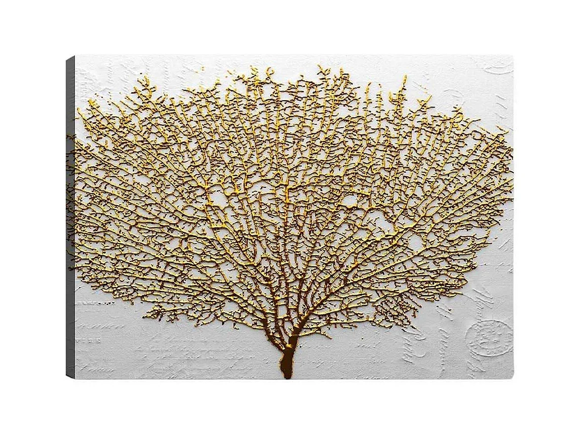 Tableau Arbre doré 70 x 100 cm
