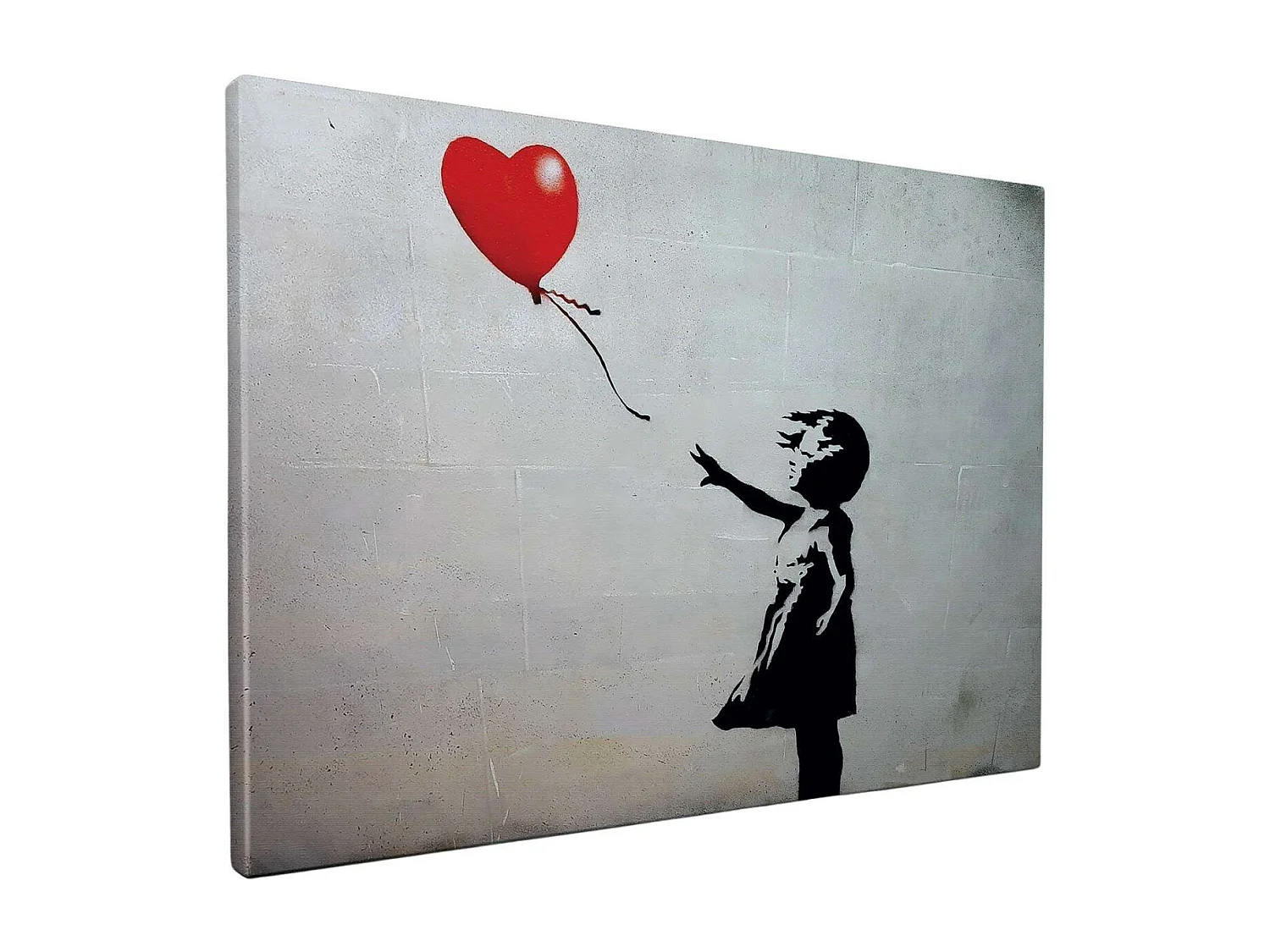 Toile décorative fille avec ballon 100 x 70 cm