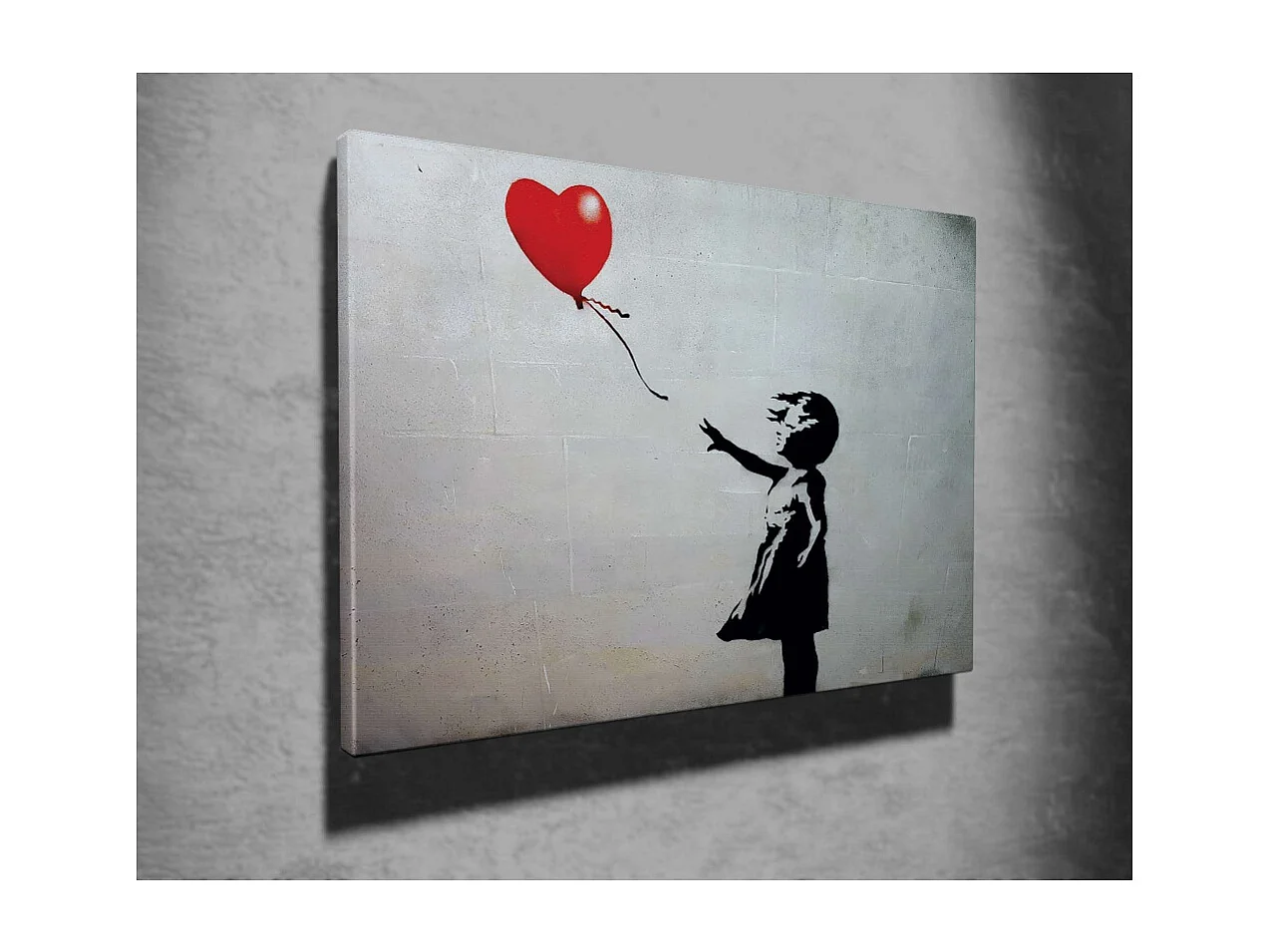 Toile décorative fille avec ballon 100 x 70 cm