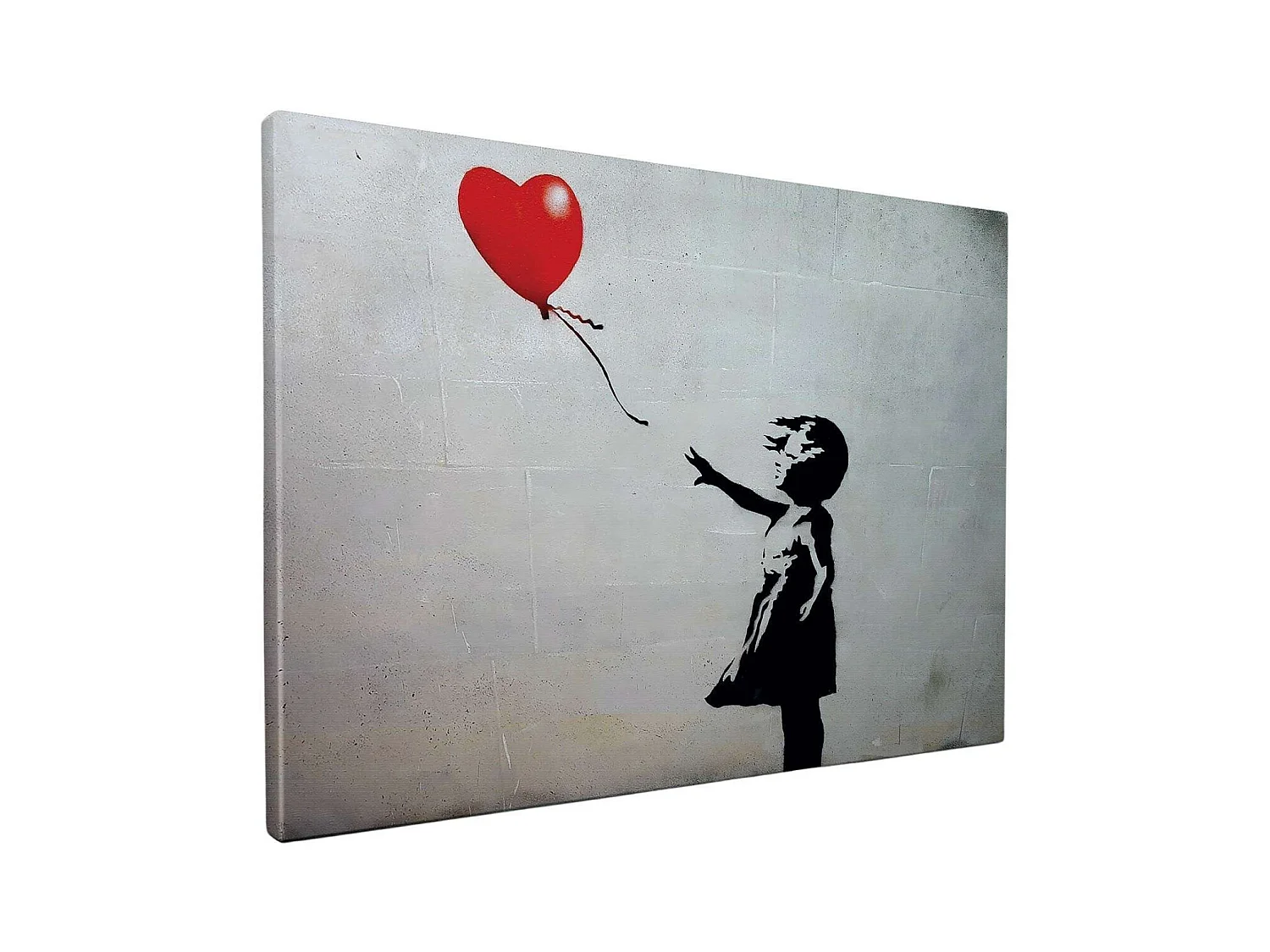 Toile décorative fille avec ballon 100 x 70 cm