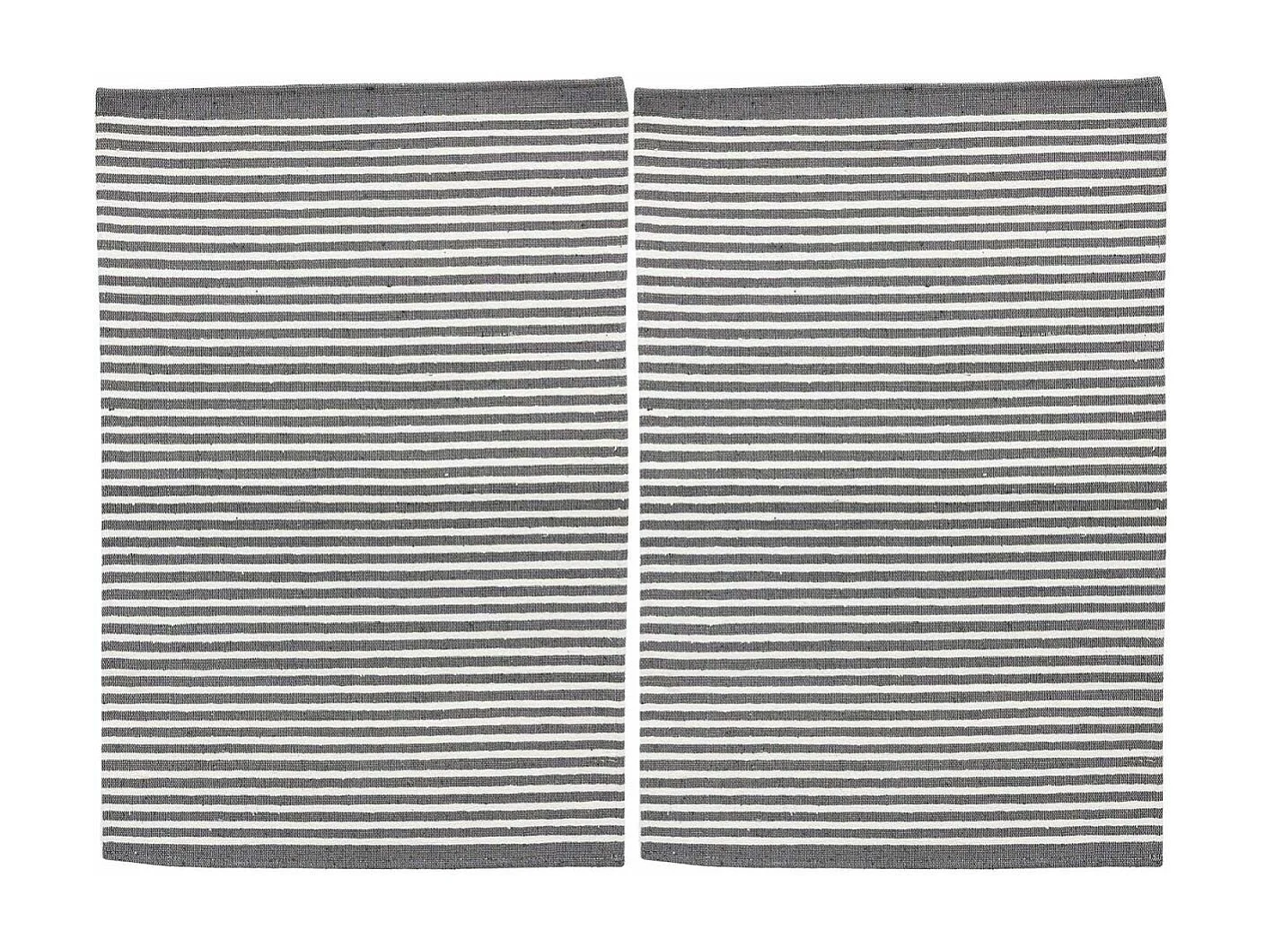 Tapis antidérapant à rayures 40 x 60 cm (Lot de 2) Gris