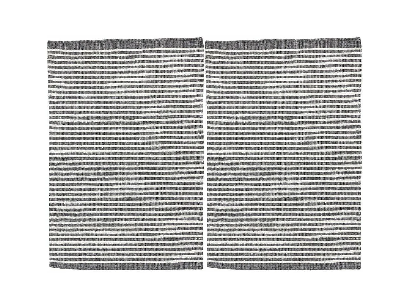 Tapis antidérapant à rayures 40 x 60 cm (Lot de 2) Gris