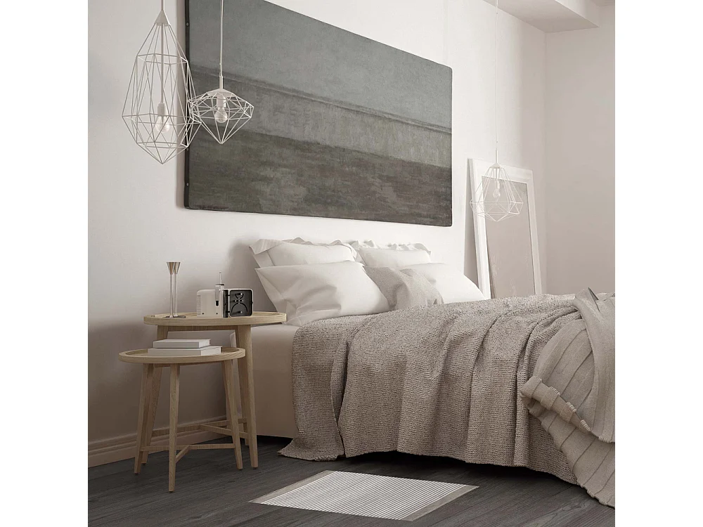 Tapis antidérapant à rayures 40 x 60 cm (Lot de 2) Gris