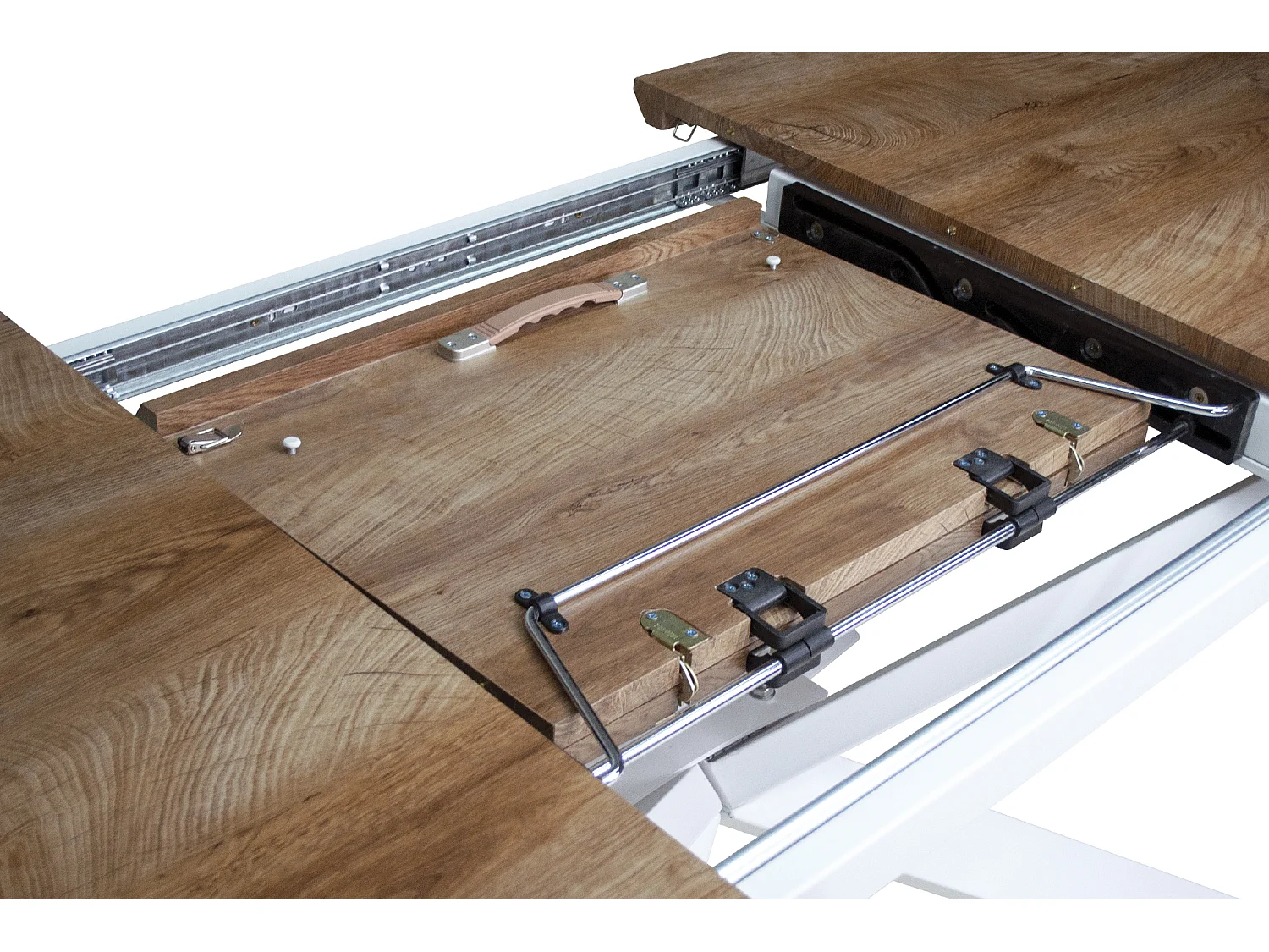 Tavolo allungabile moderno, tavolo da pranzo rettangolare mod. Ermes