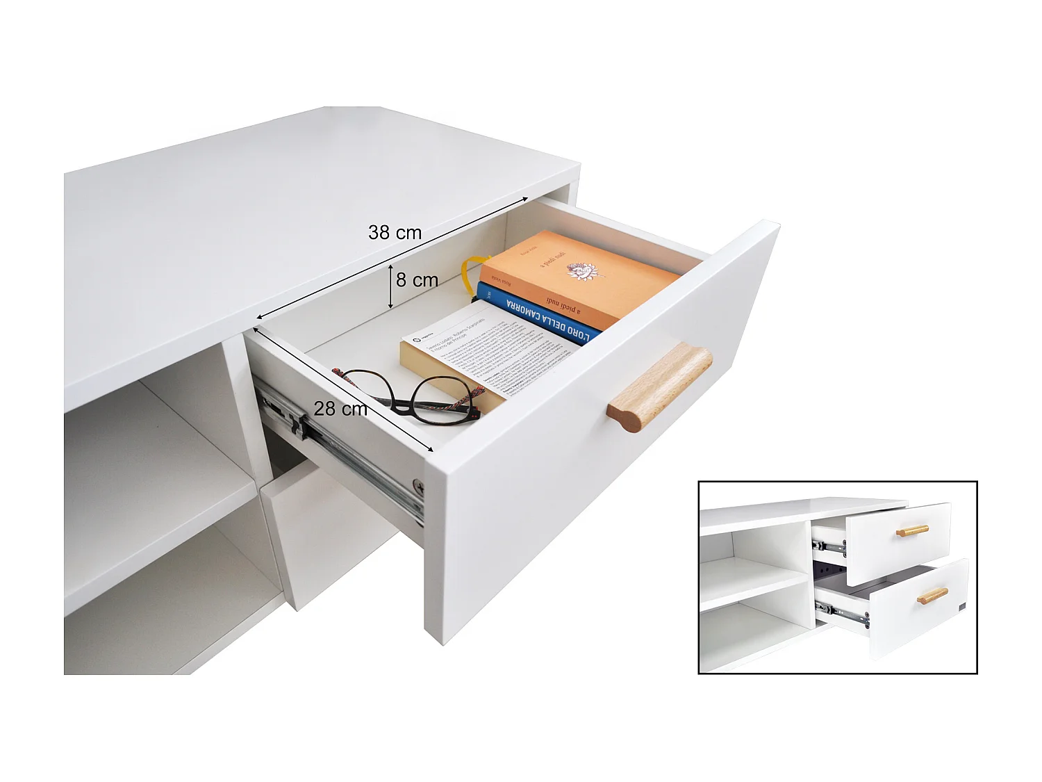 Mobile porta TV in stile nordico colore bianco