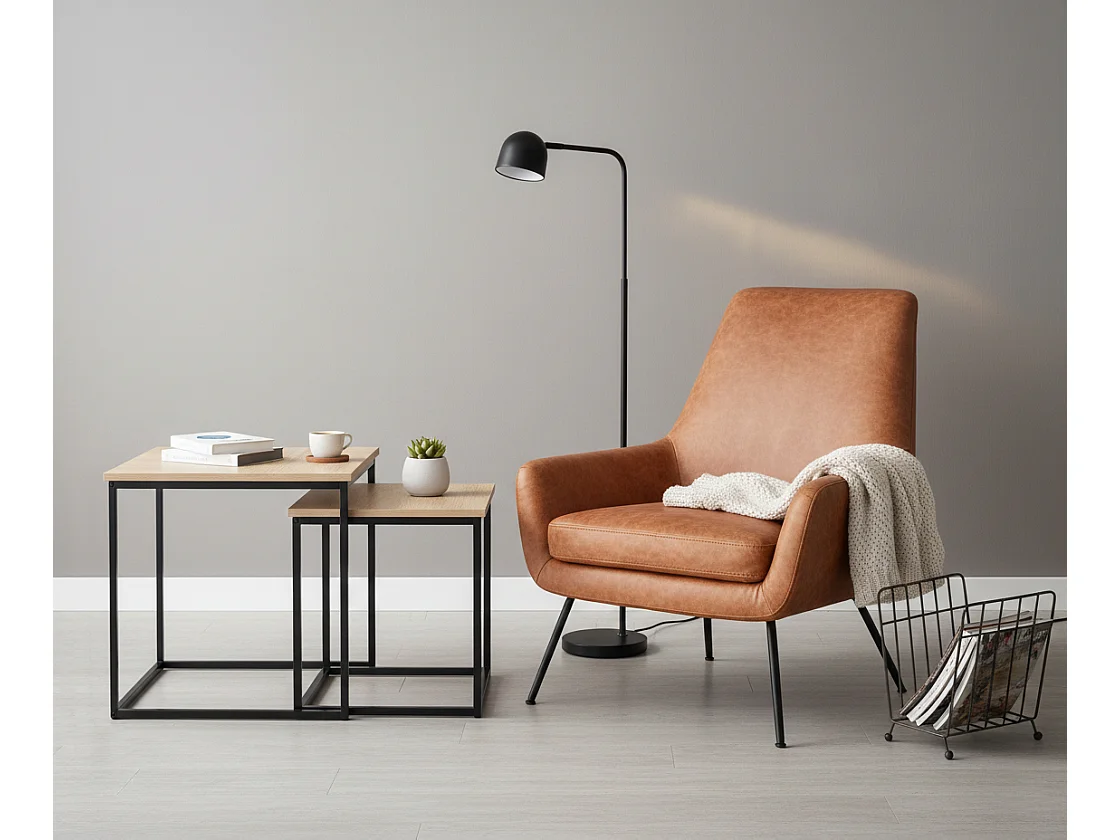 Tavolini Da Salotto Sovrapponibili, Tavolini Da Divano Mod. Double