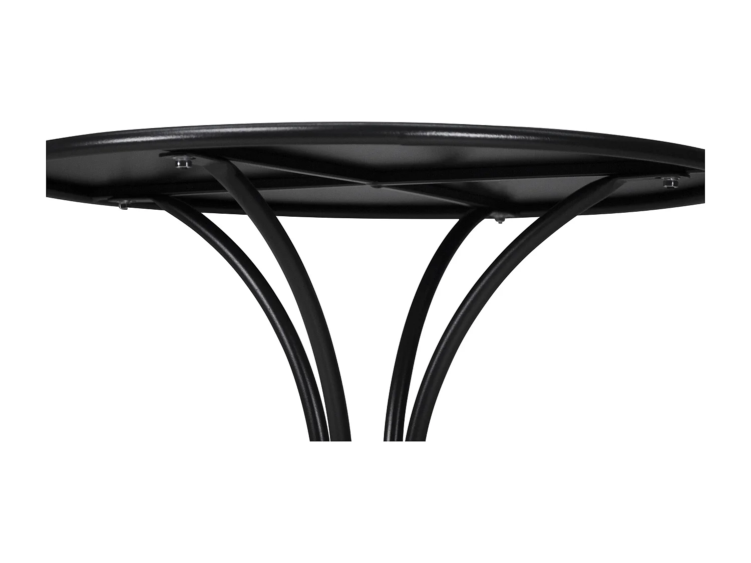 Tavolo bar rotondo 60 cm nero, tavolo da esterno mod. Rick