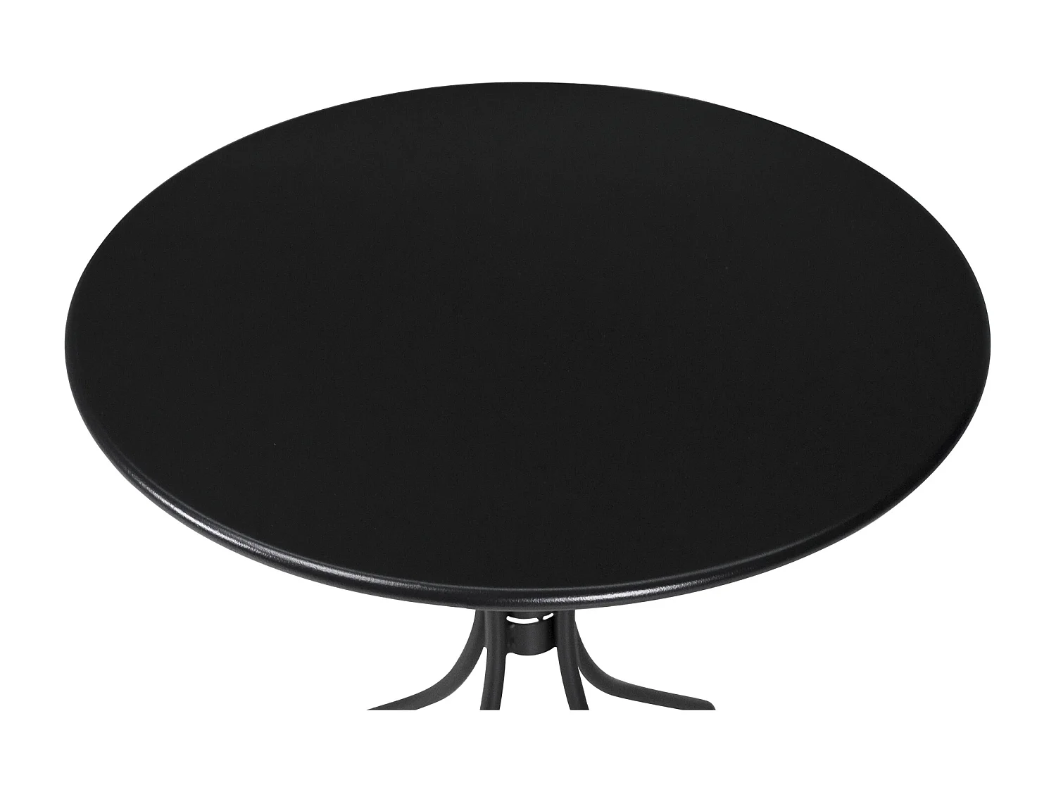 Tavolo bar rotondo 60 cm nero, tavolo da esterno mod. Rick