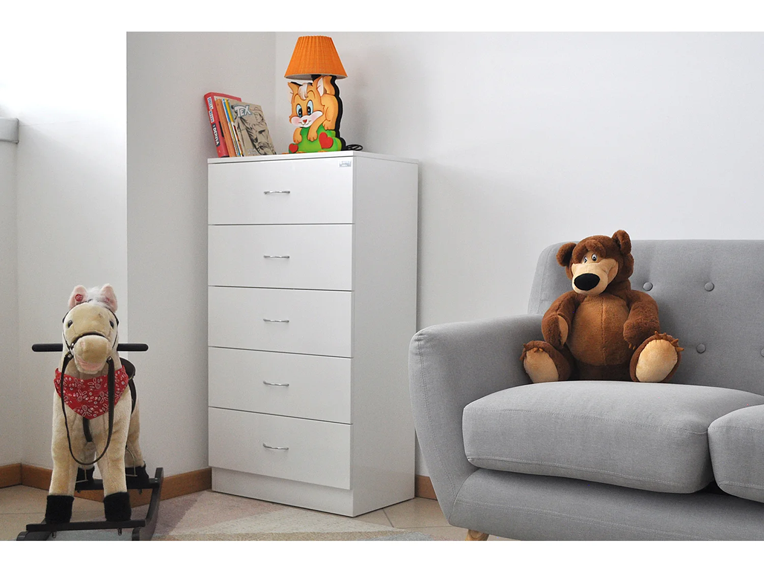 Cassettiera moderna, Mobile d’arredo settimino mod.Eros