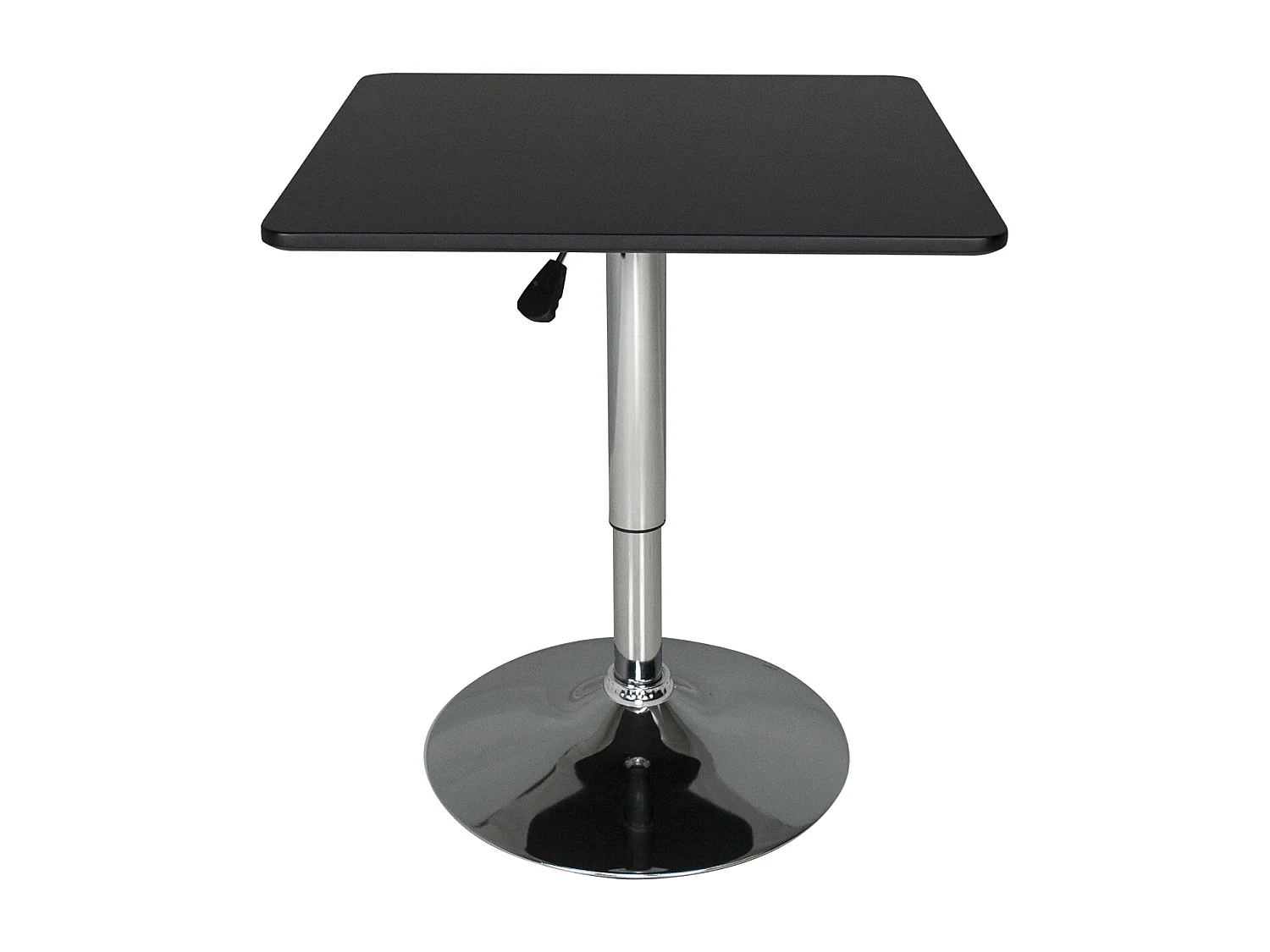 Tavolo regolabile in altezza quadrato 60×60 nero, tavolo alto da bar Romeo