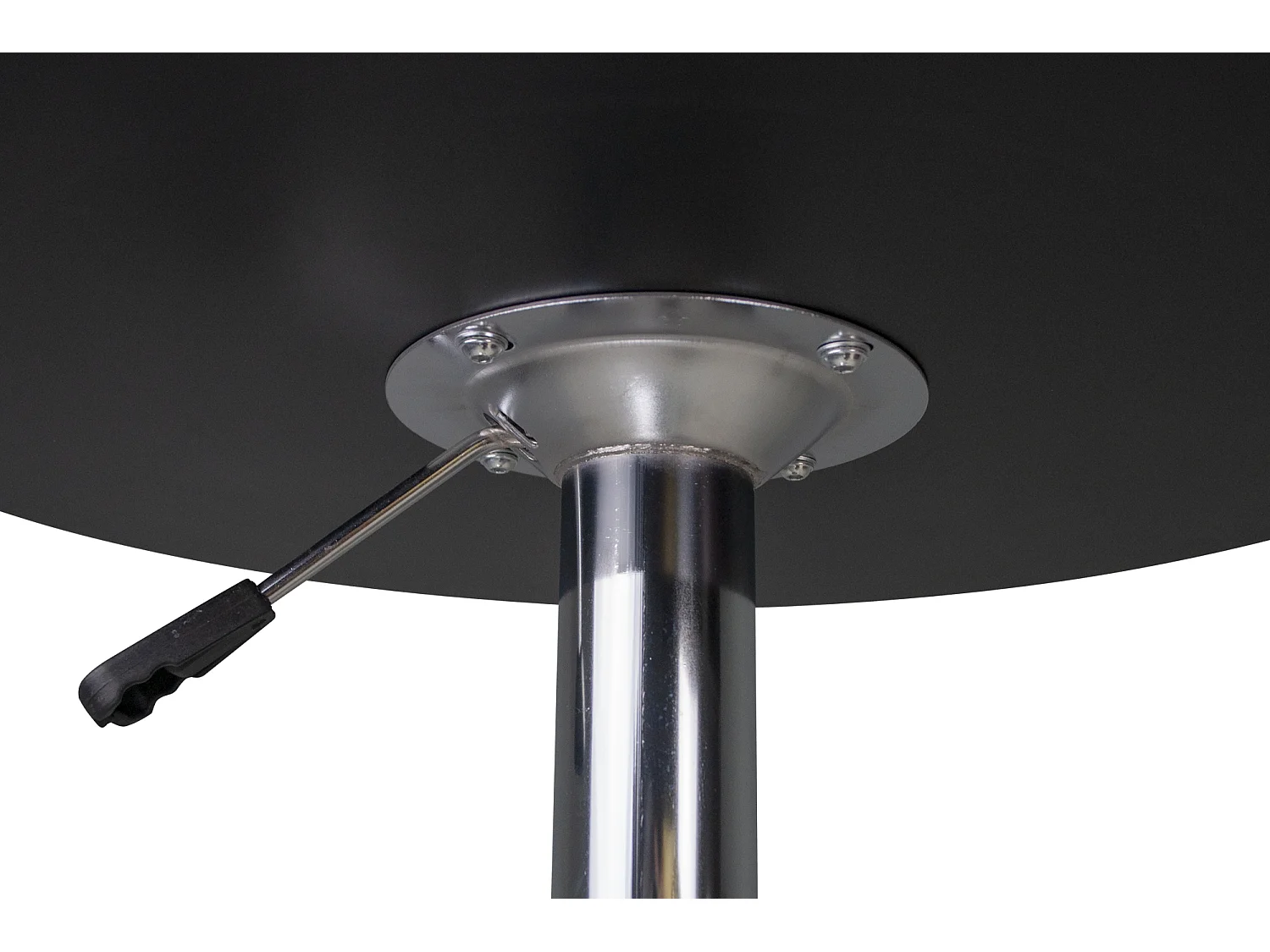 Tavolo regolabile in altezza rotondo 60 cm nero, tavolino da bar mod. Romeo