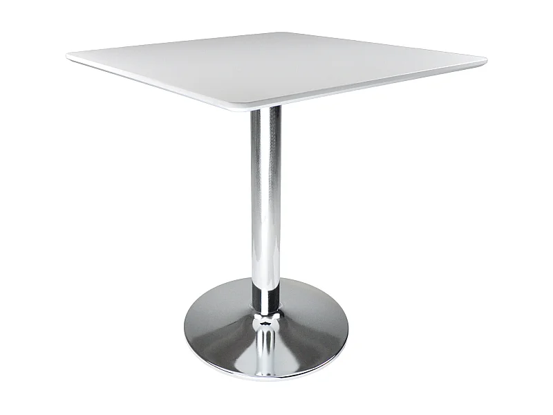 Tavolo quadrato 80×80 bianco, tavolino da bar mod. Romeo