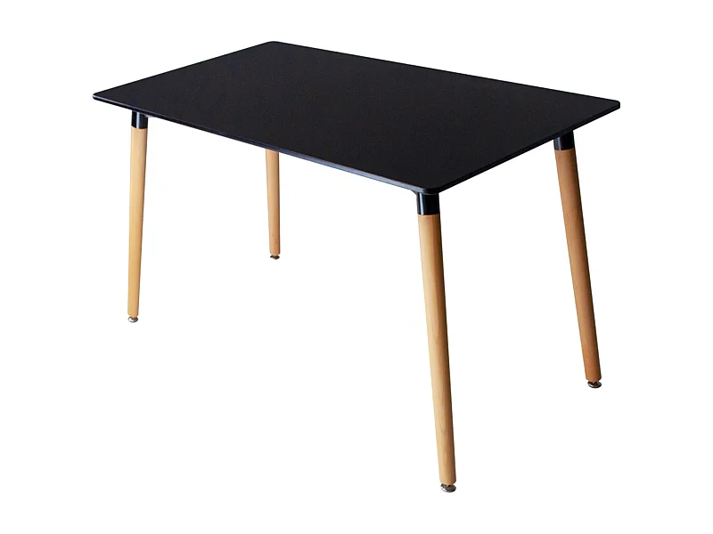 Tavolo da pranzo rettangolare, tavolo da cucina nero mod. Otello