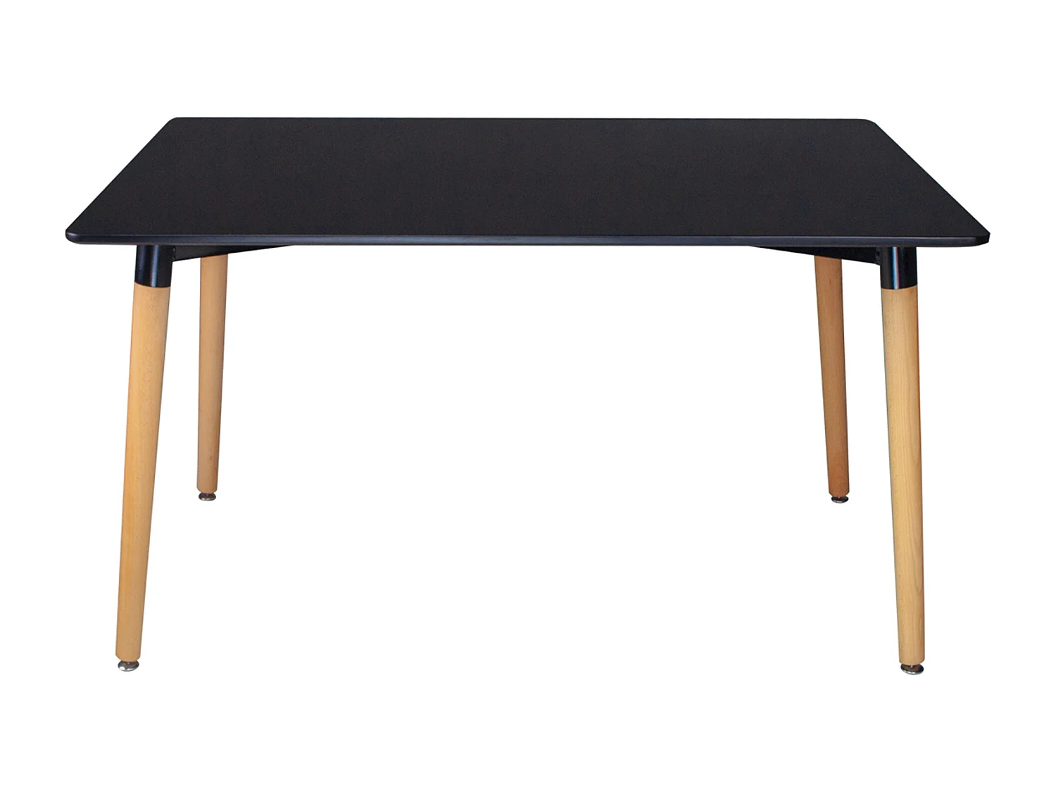 Tavolo da pranzo rettangolare, tavolo da cucina nero mod. Otello