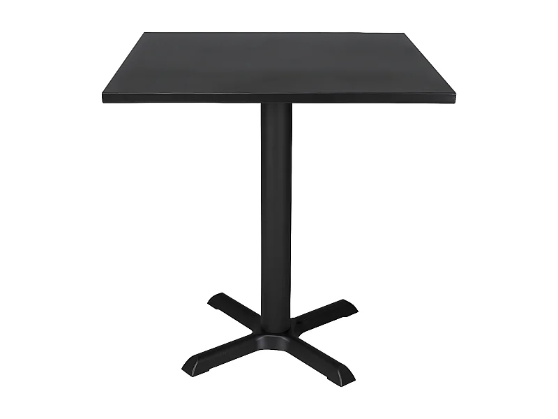 Tavolo bar quadrato 70×70 nero, tavolo da esterno mod. Kevin