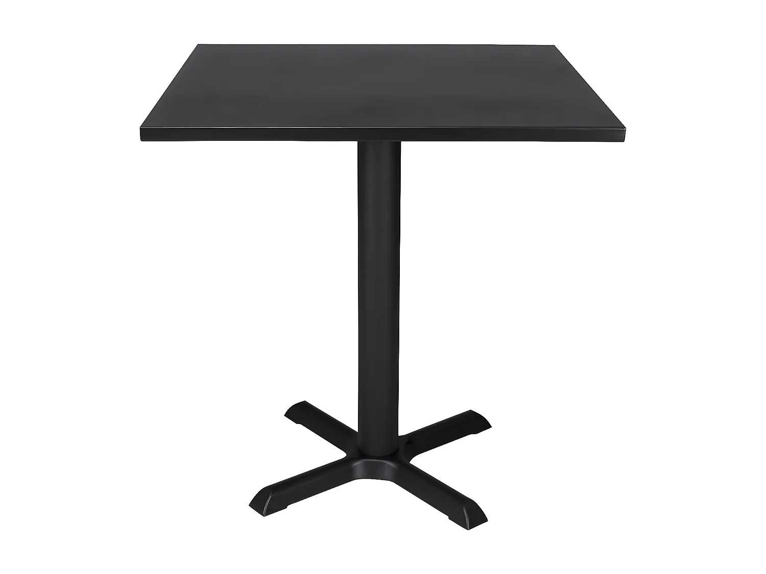 Tavolo bar quadrato 70×70 nero, tavolo da esterno mod. Kevin