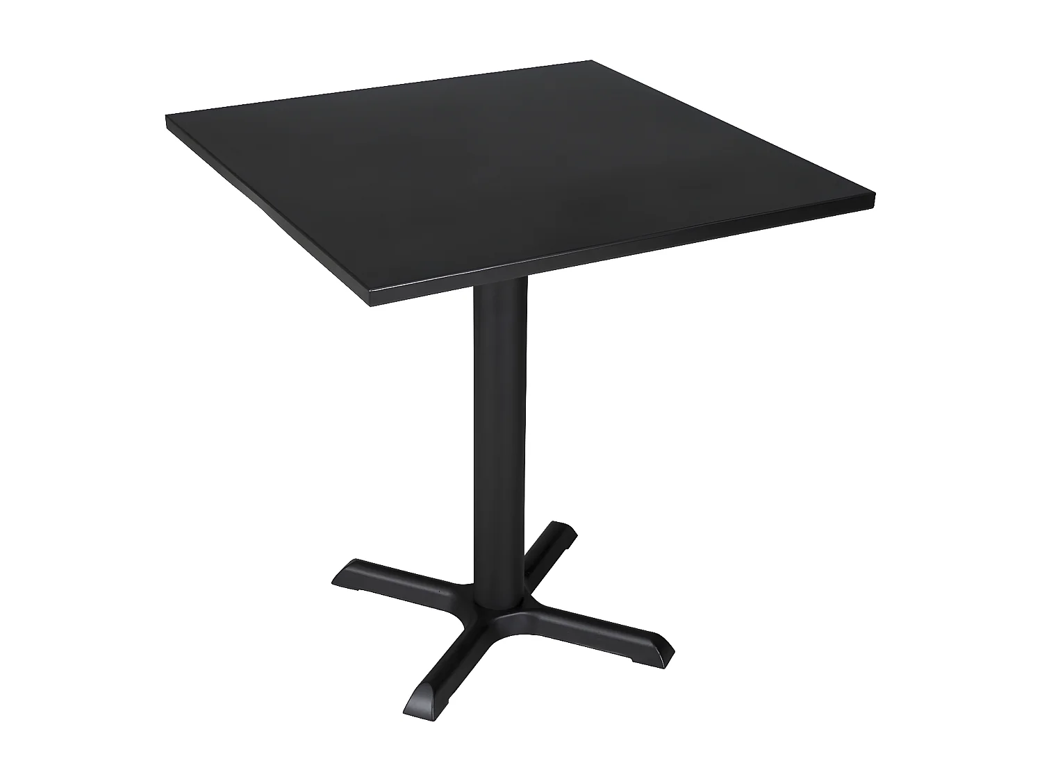 Tavolo bar quadrato 70×70 nero, tavolo da esterno mod. Kevin