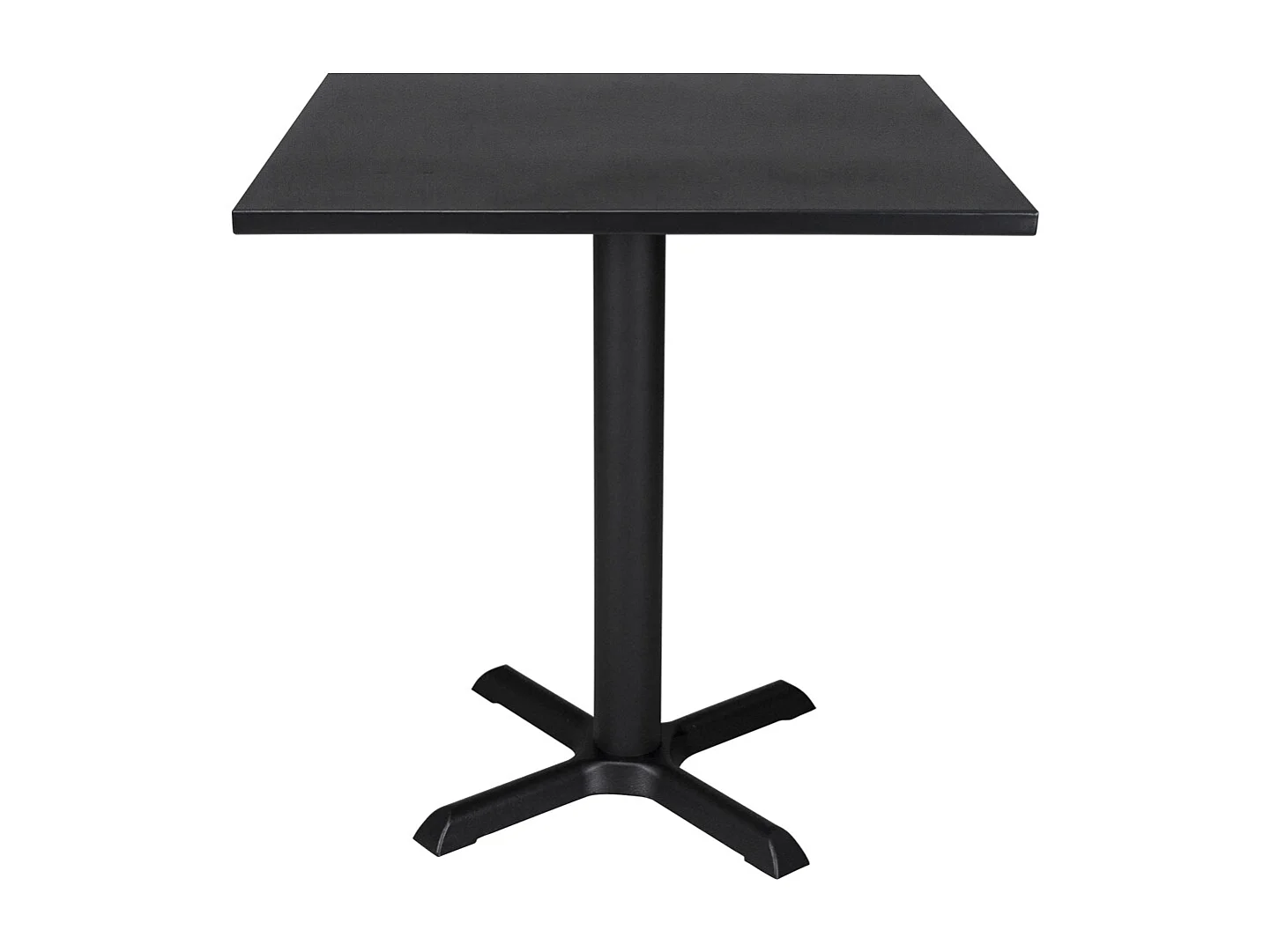 Tavolo bar quadrato 70×70 nero, tavolo da esterno mod. Kevin