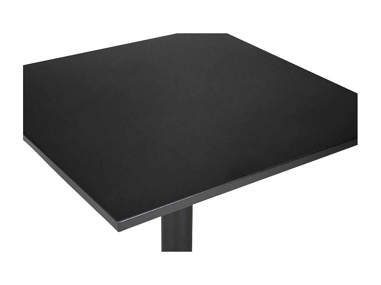 Tavolo bar quadrato 70×70 nero, tavolo da esterno mod. Kevin