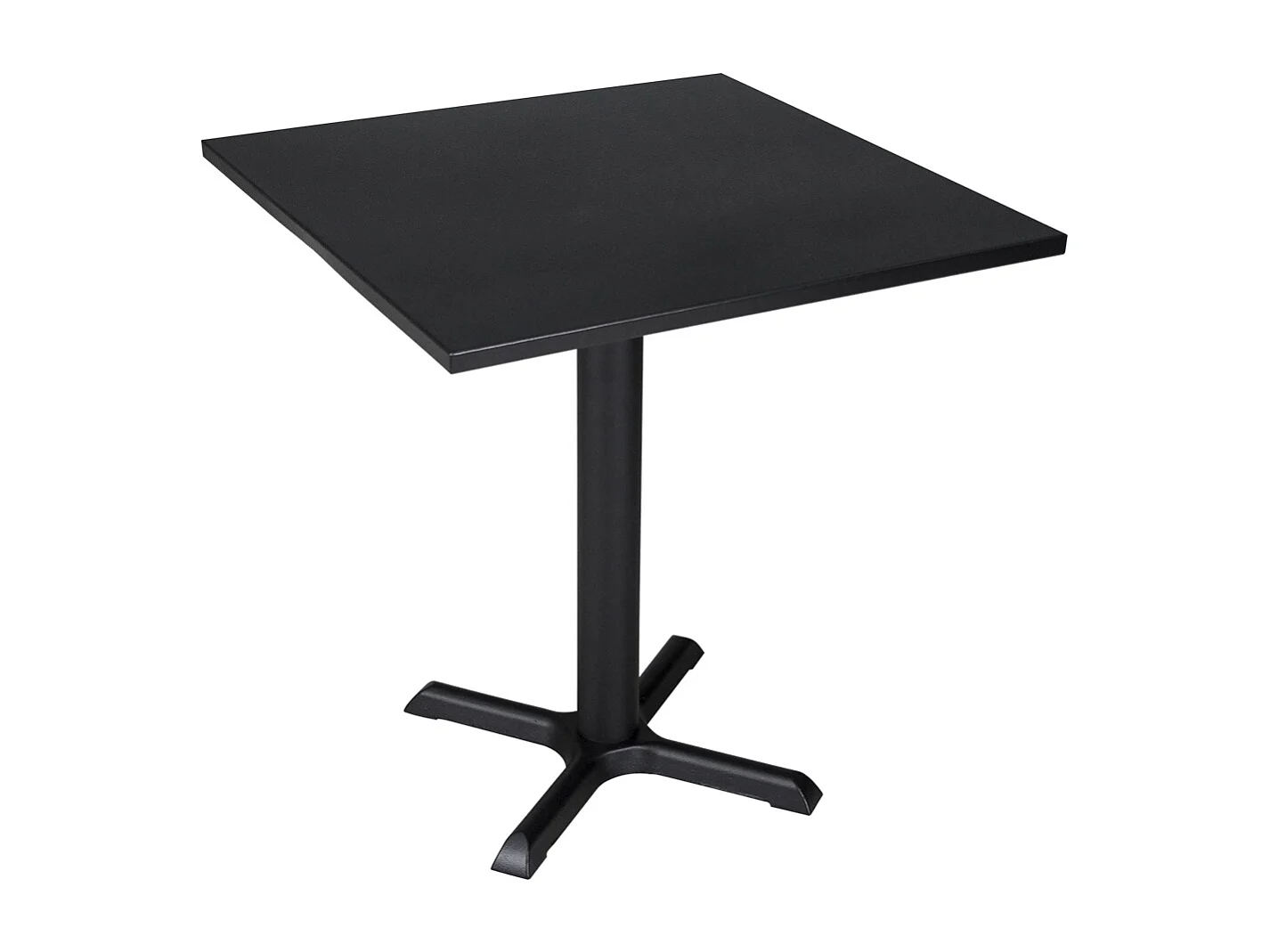 Tavolo bar quadrato 70×70 nero, tavolo da esterno mod. Kevin