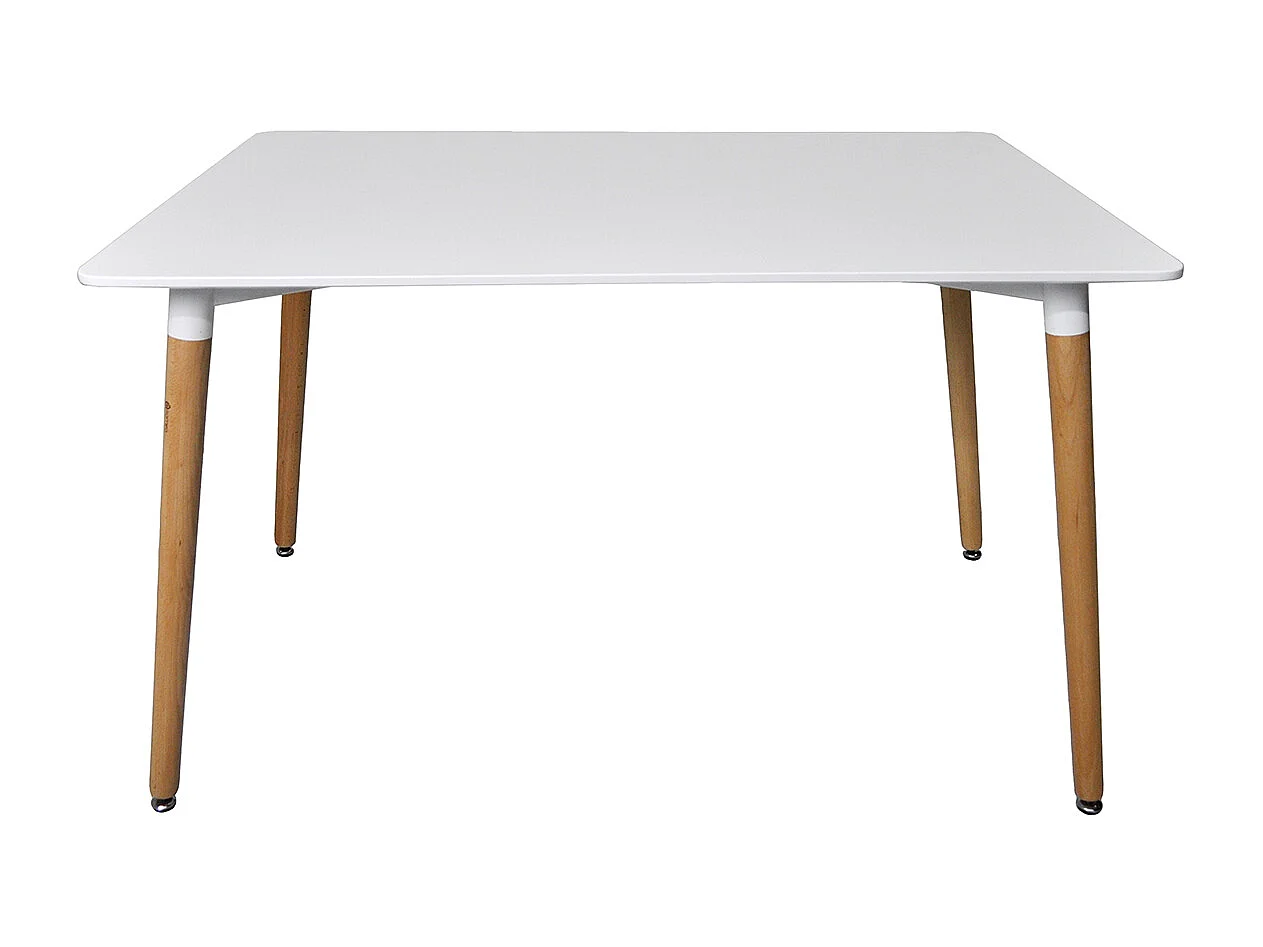 Tavolo da pranzo rettangolare, tavolo da cucina bianco mod. Otello