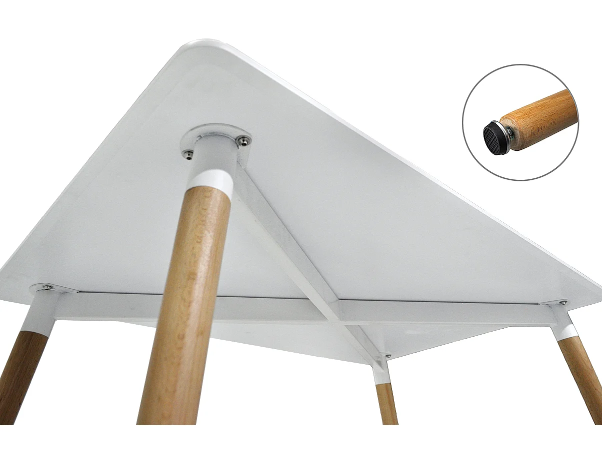 Tavolo da pranzo rettangolare, tavolo da cucina bianco mod. Otello