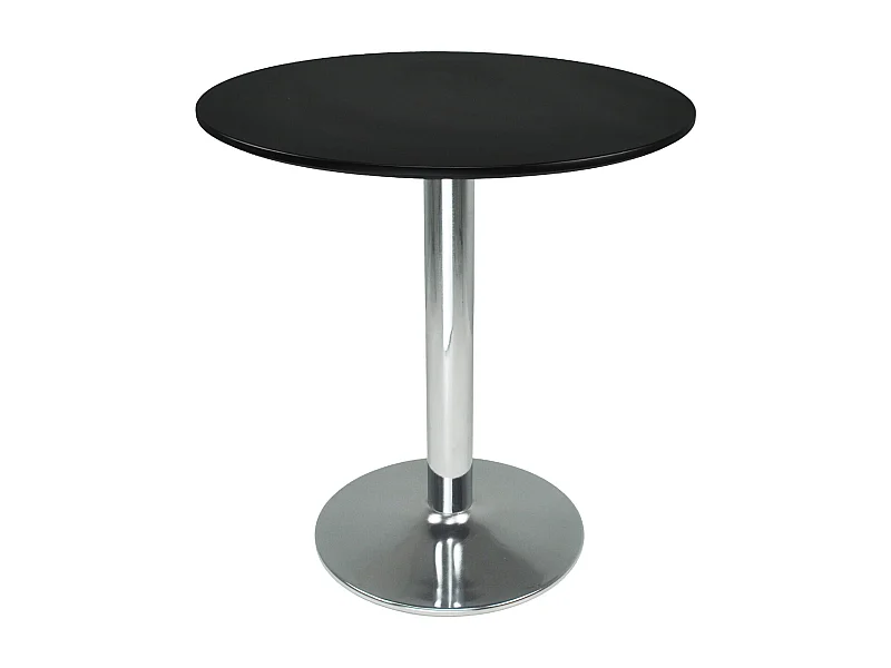 Tavolo rotondo 70 cm nero, tavolino da bar mod. Romeo