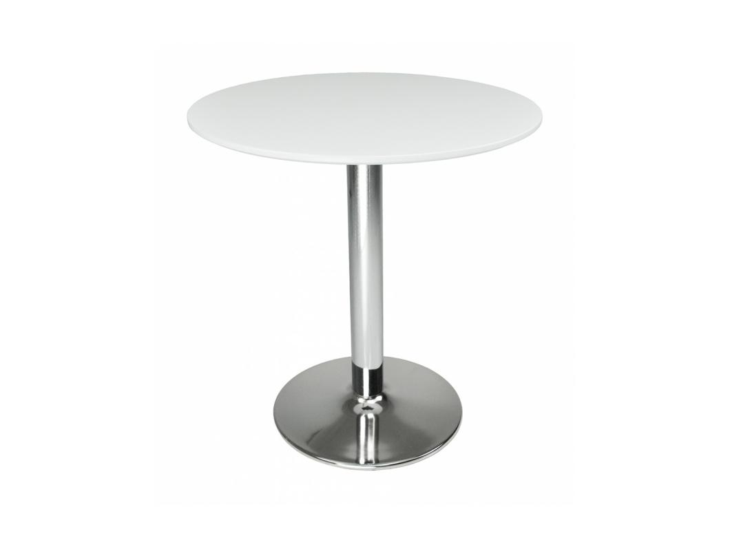 Tavolo rotondo 70 cm bianco, tavolino da bar mod. Romeo